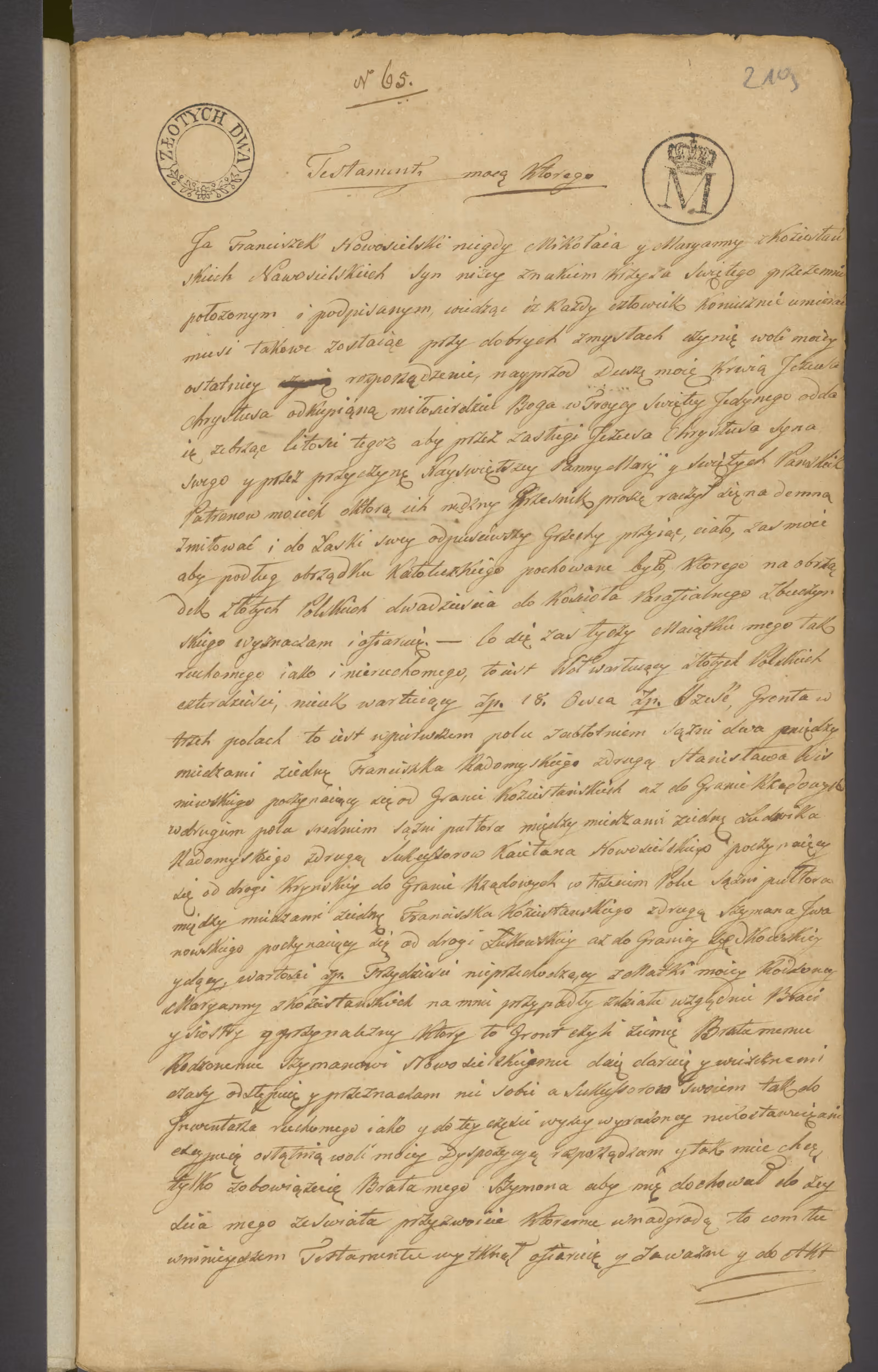 Modrzewski 65/1830, s. 1