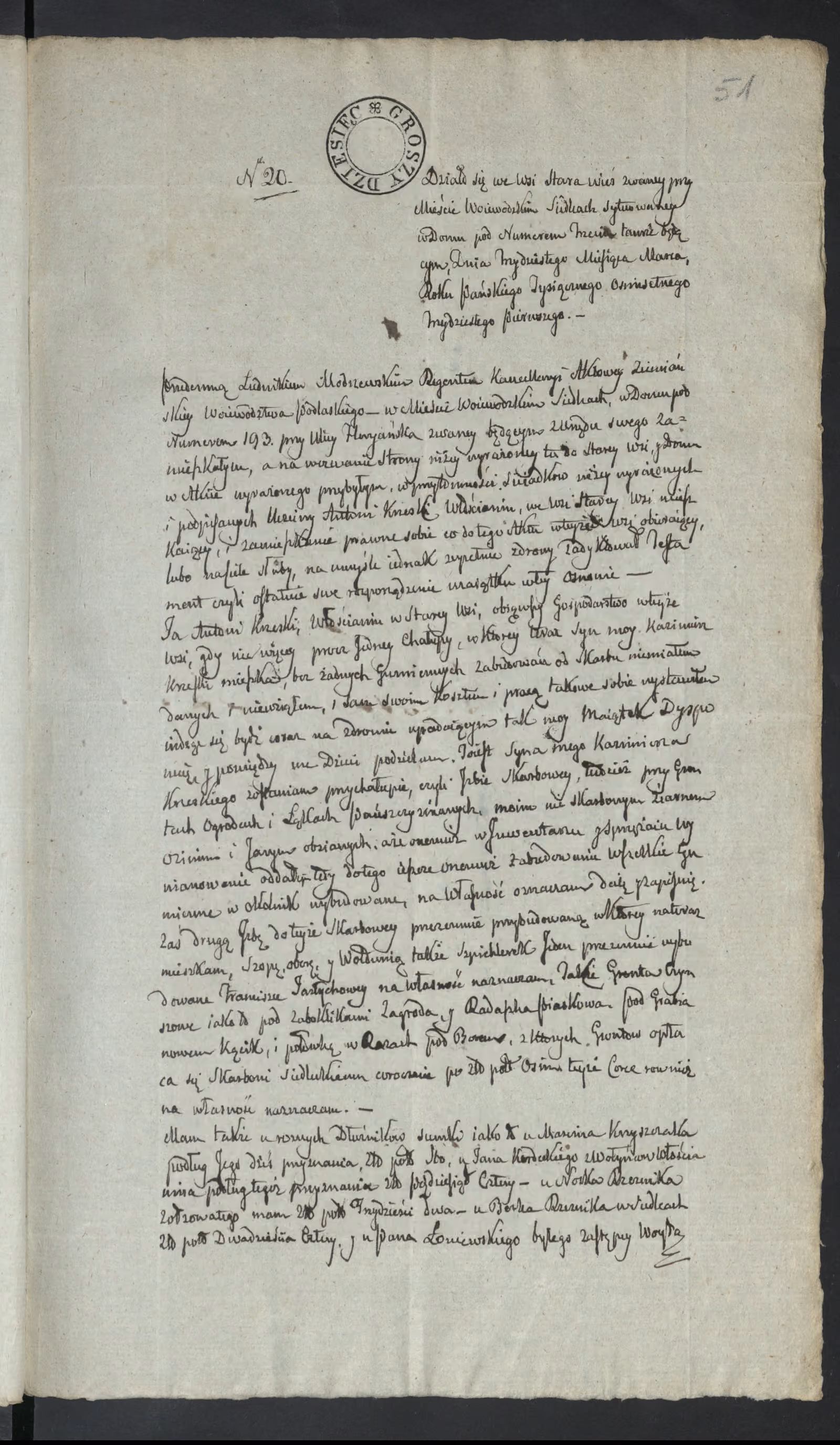 Modrzewski 20/1831, s. 1