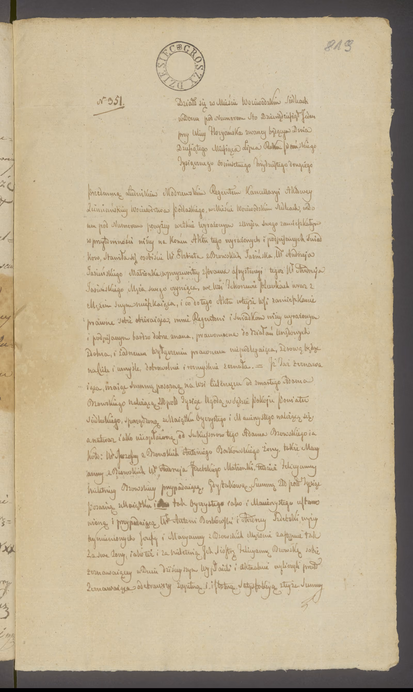 Modrzewski 351/1832, s. 1
