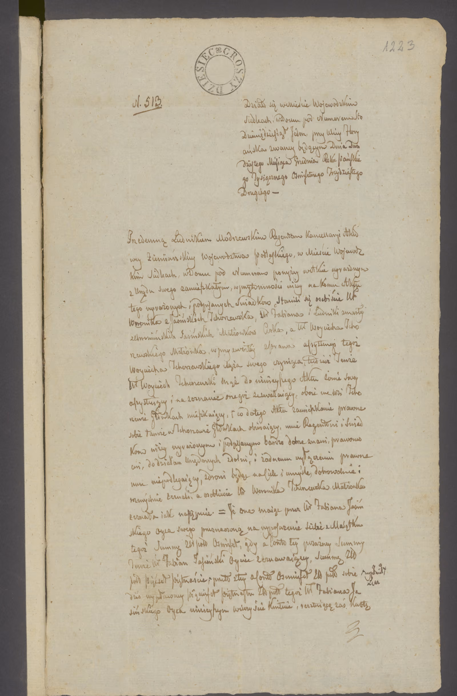 Modrzewski 513/1832, s. 1