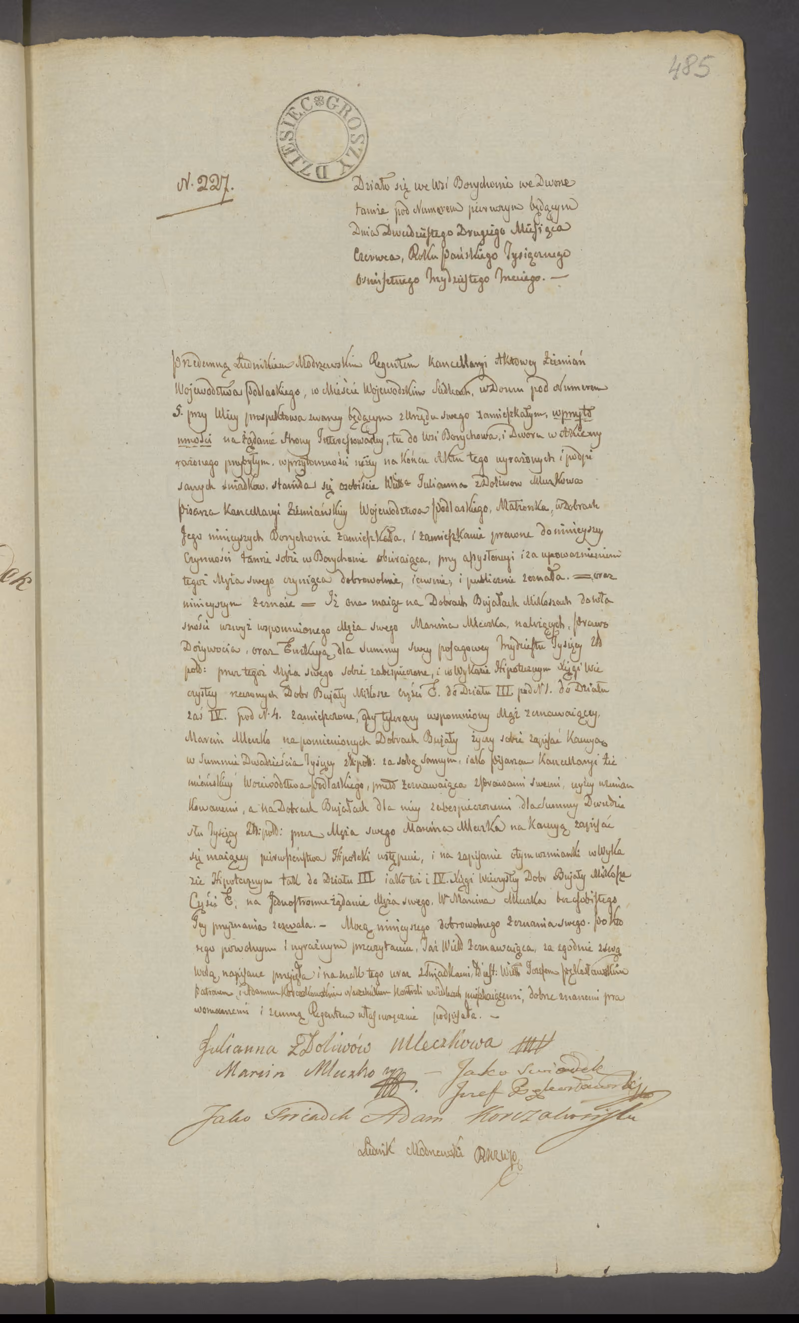 Modrzewski 227/1833, s. 1