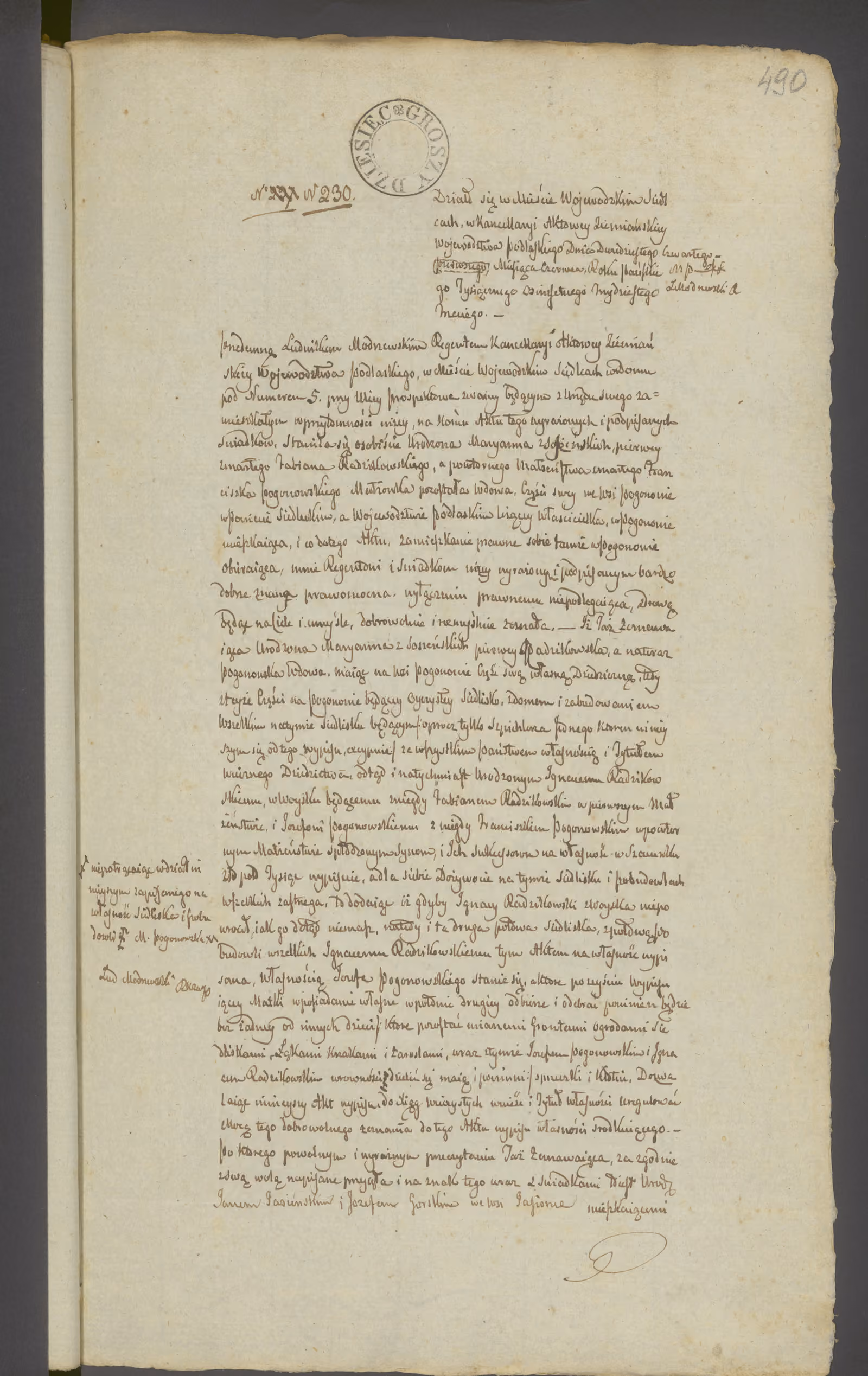 Modrzewski 230/1833, s. 1