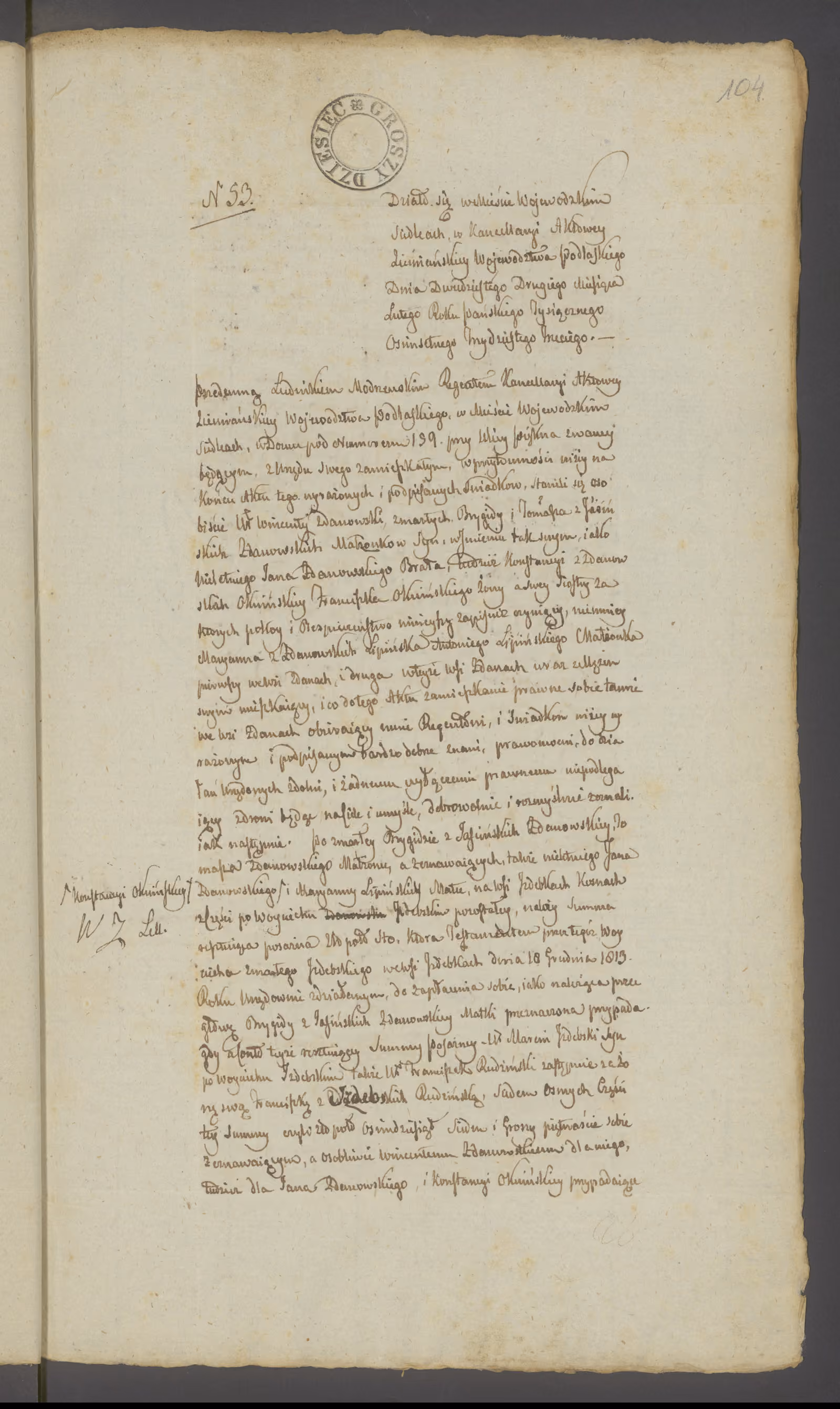 Modrzewski 53/1833, s. 1