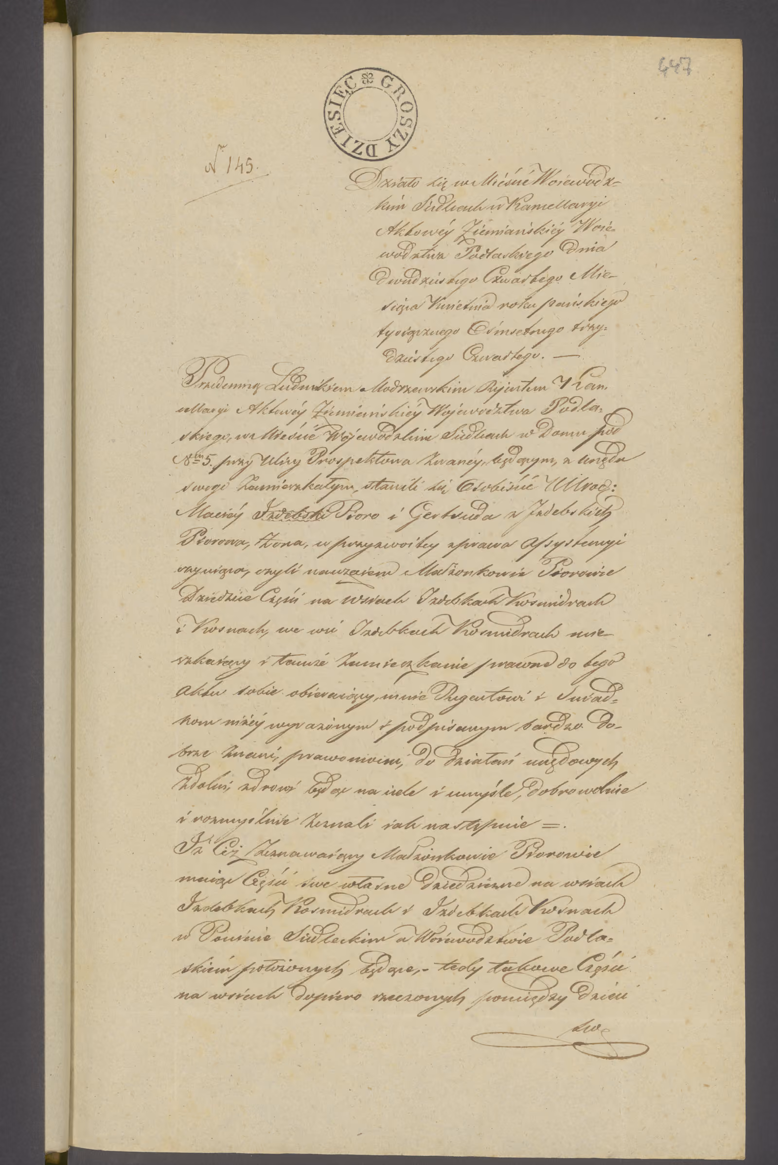 Modrzewski 145/1834, s. 1