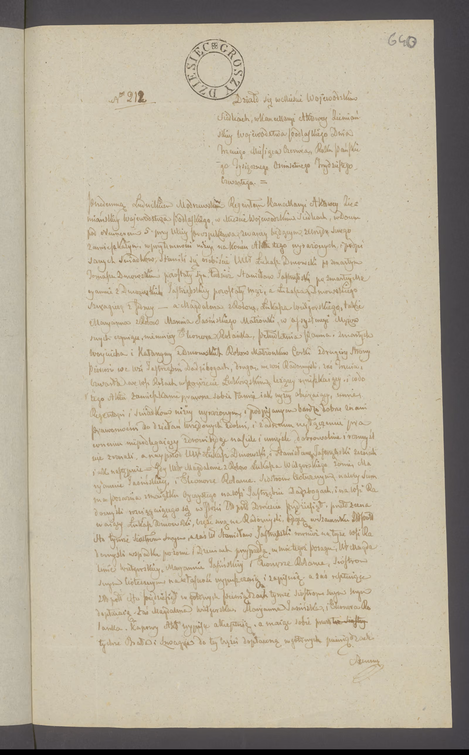 Modrzewski 212/1834, s. 1