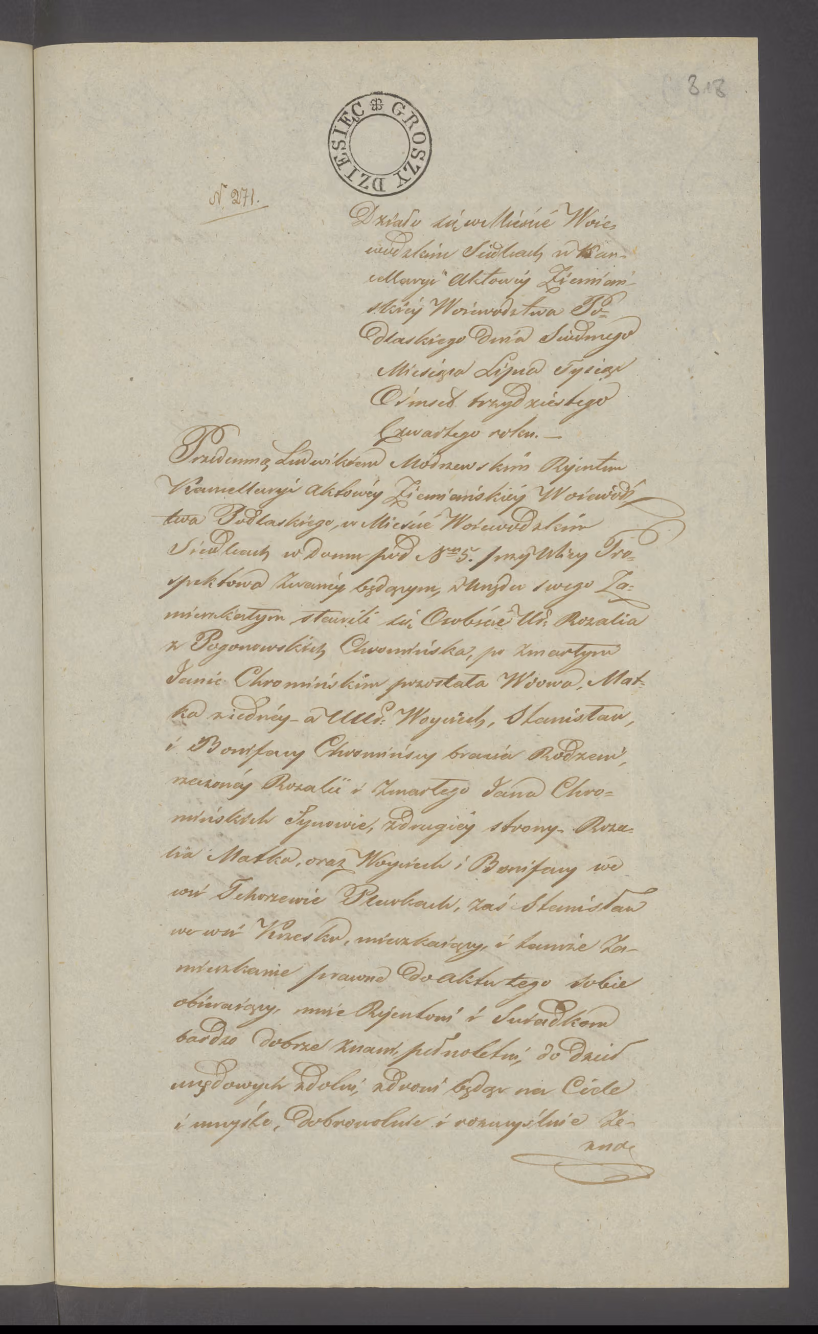 Modrzewski 271/1834, s. 1