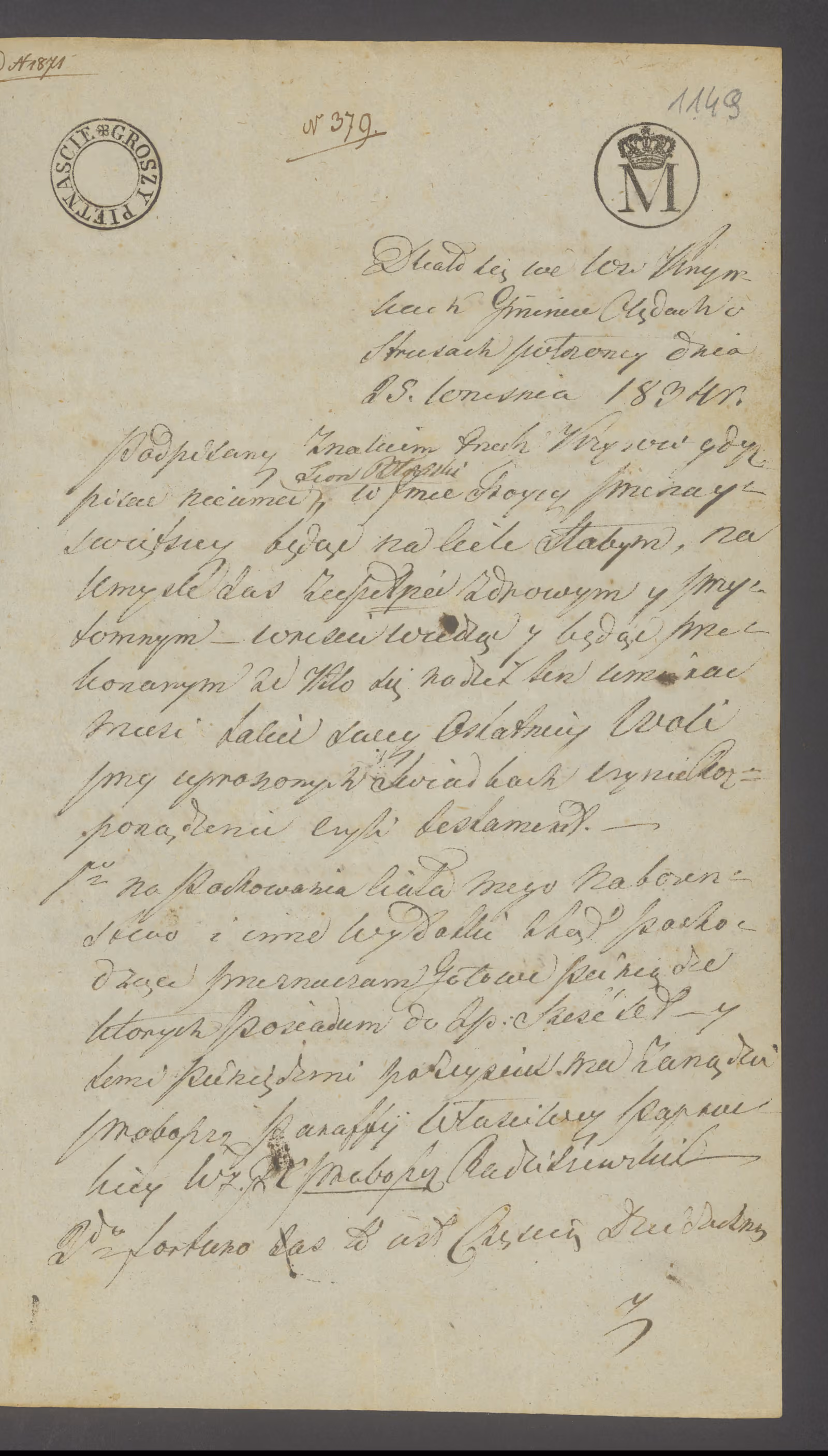 Modrzewski 379/1834, s. 1