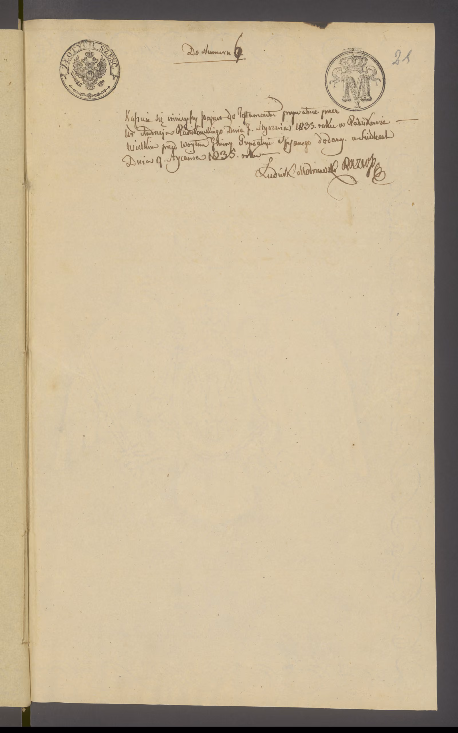 Modrzewski 6/1835, s. 1