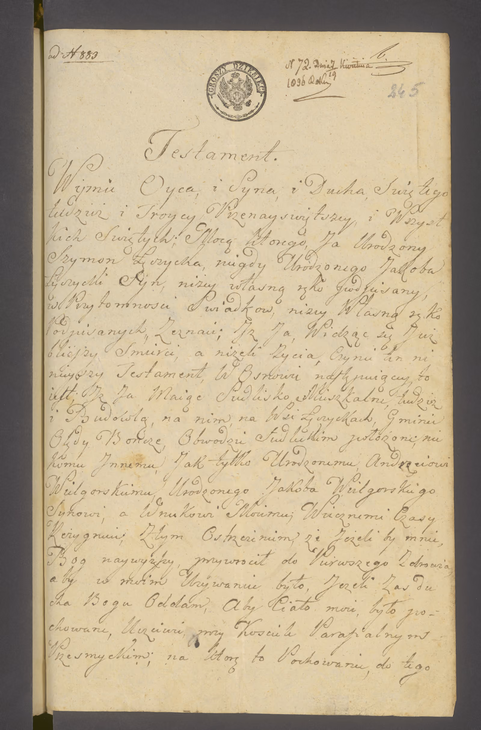 Modrzewski 72/1836, s. 1
