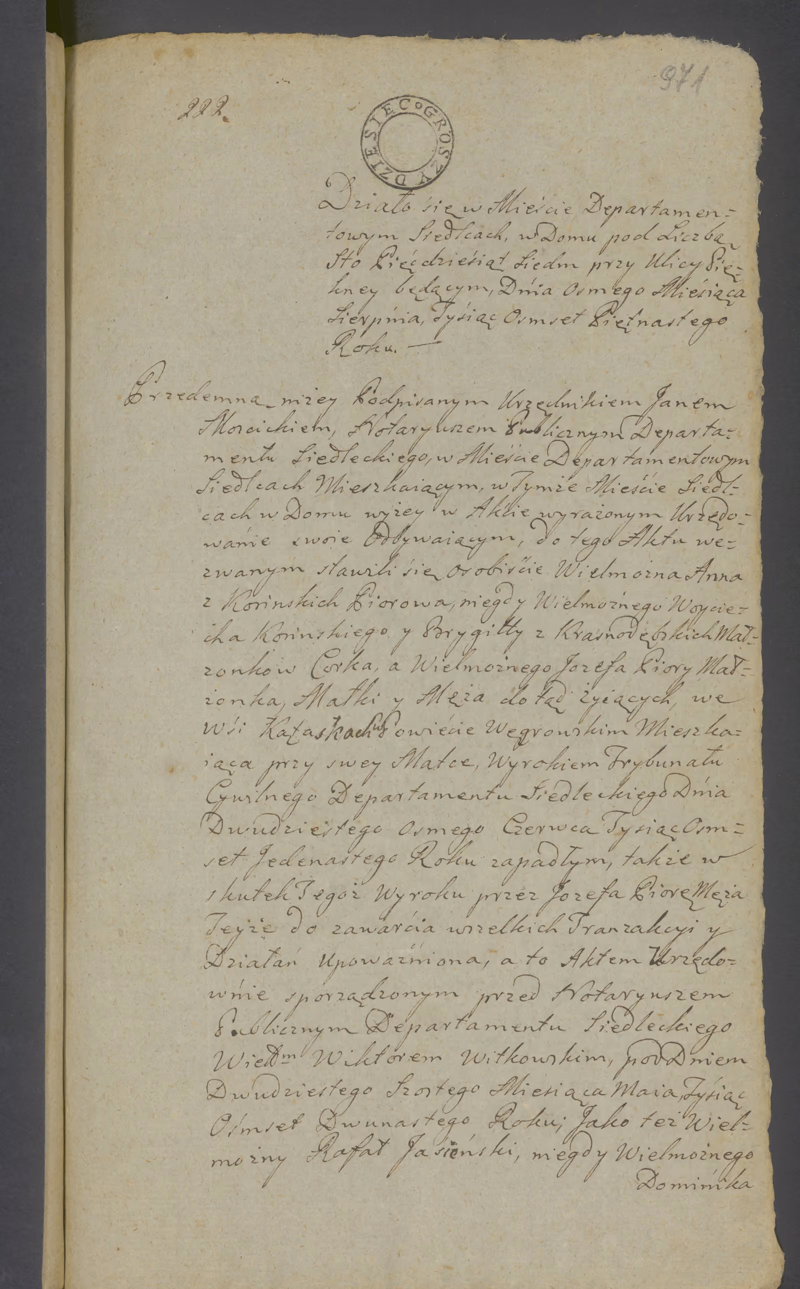 Mościcki 222/1815, s. 1