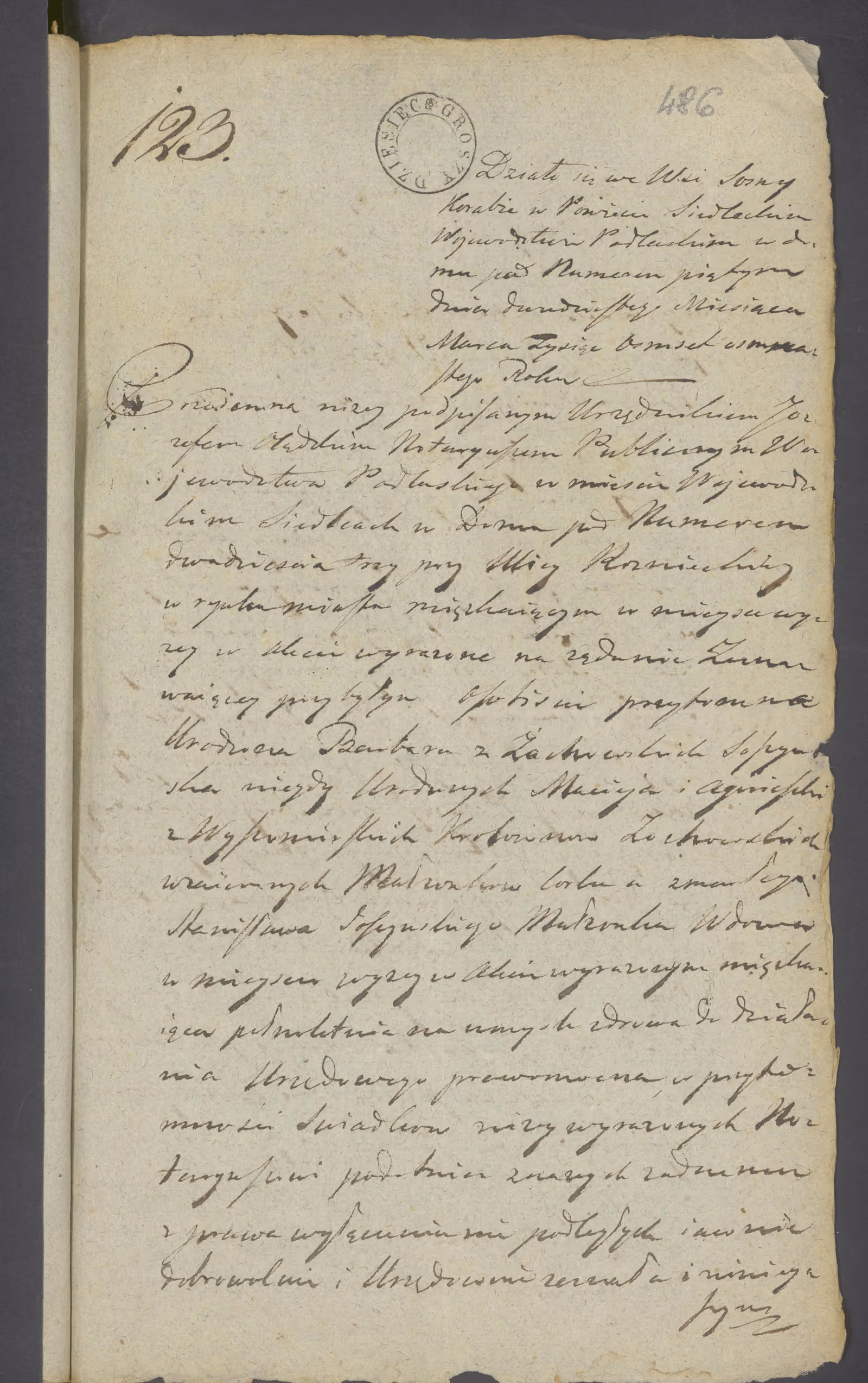 Olędzki 123/1818, s. 1