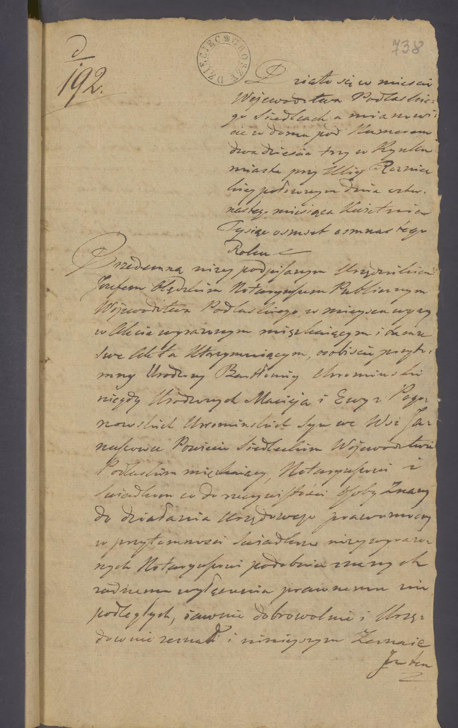 Olędzki 192/1818, s. 1