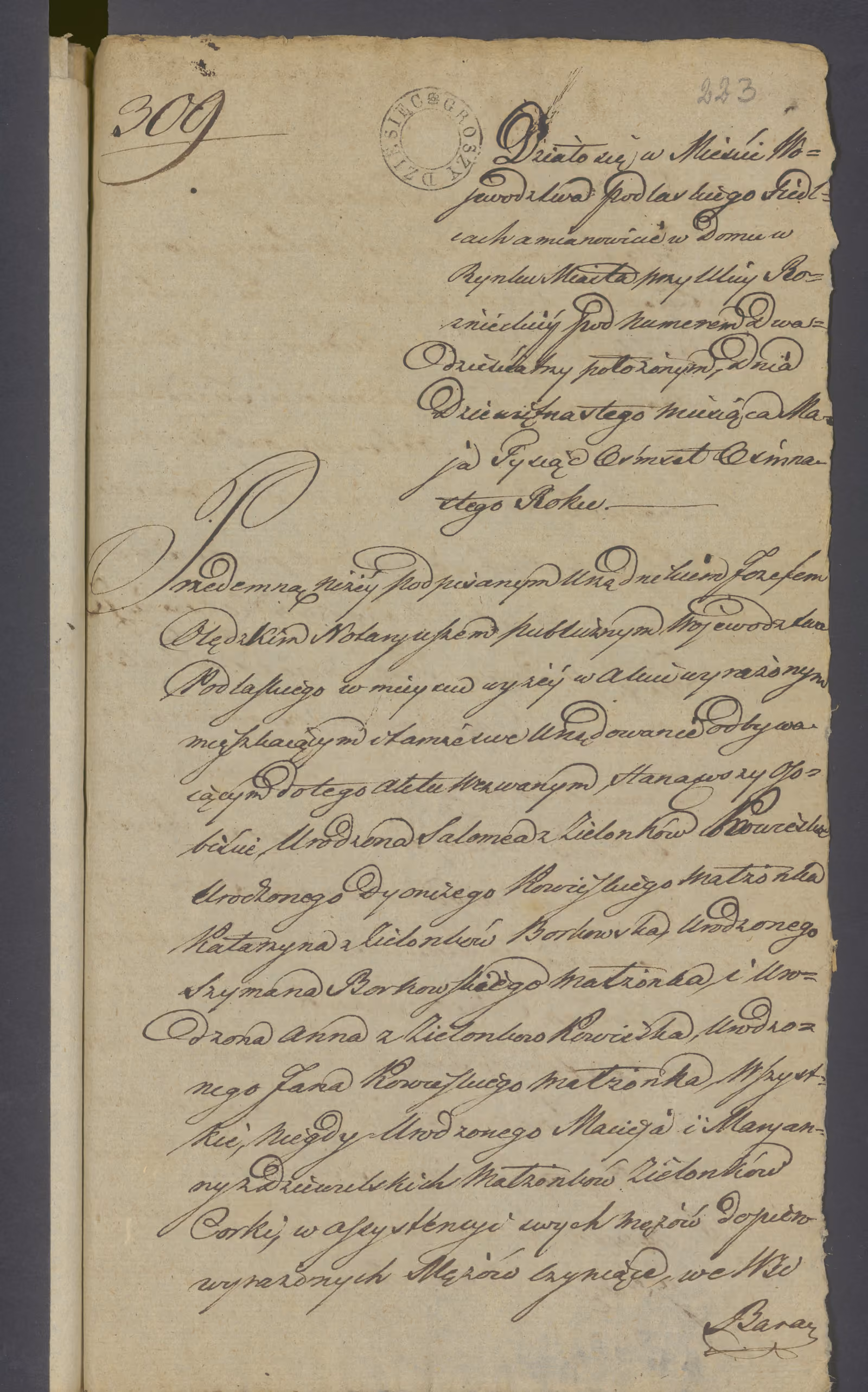 Olędzki 309/1818, s. 1