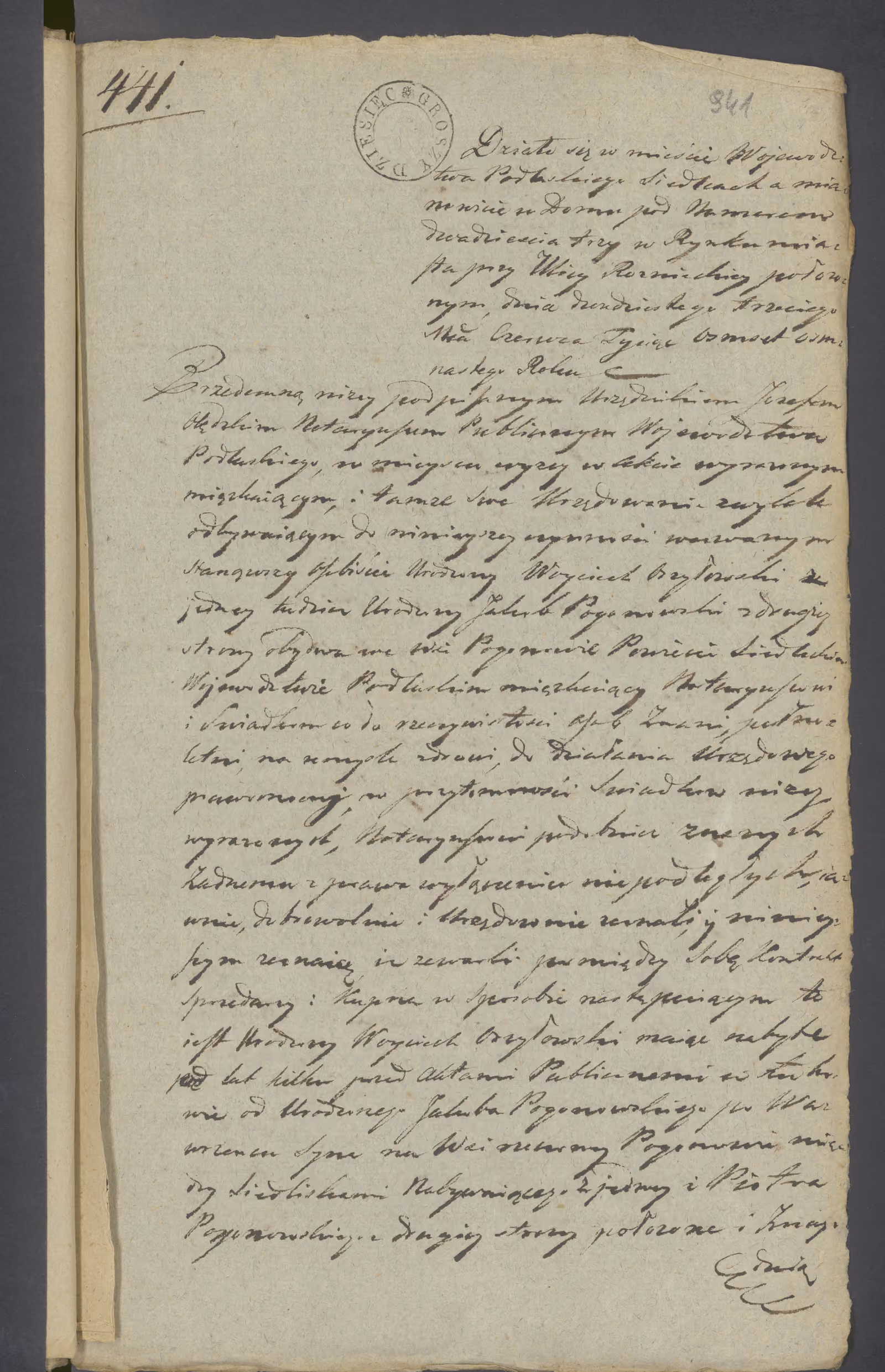Olędzki 441/1818, s. 1