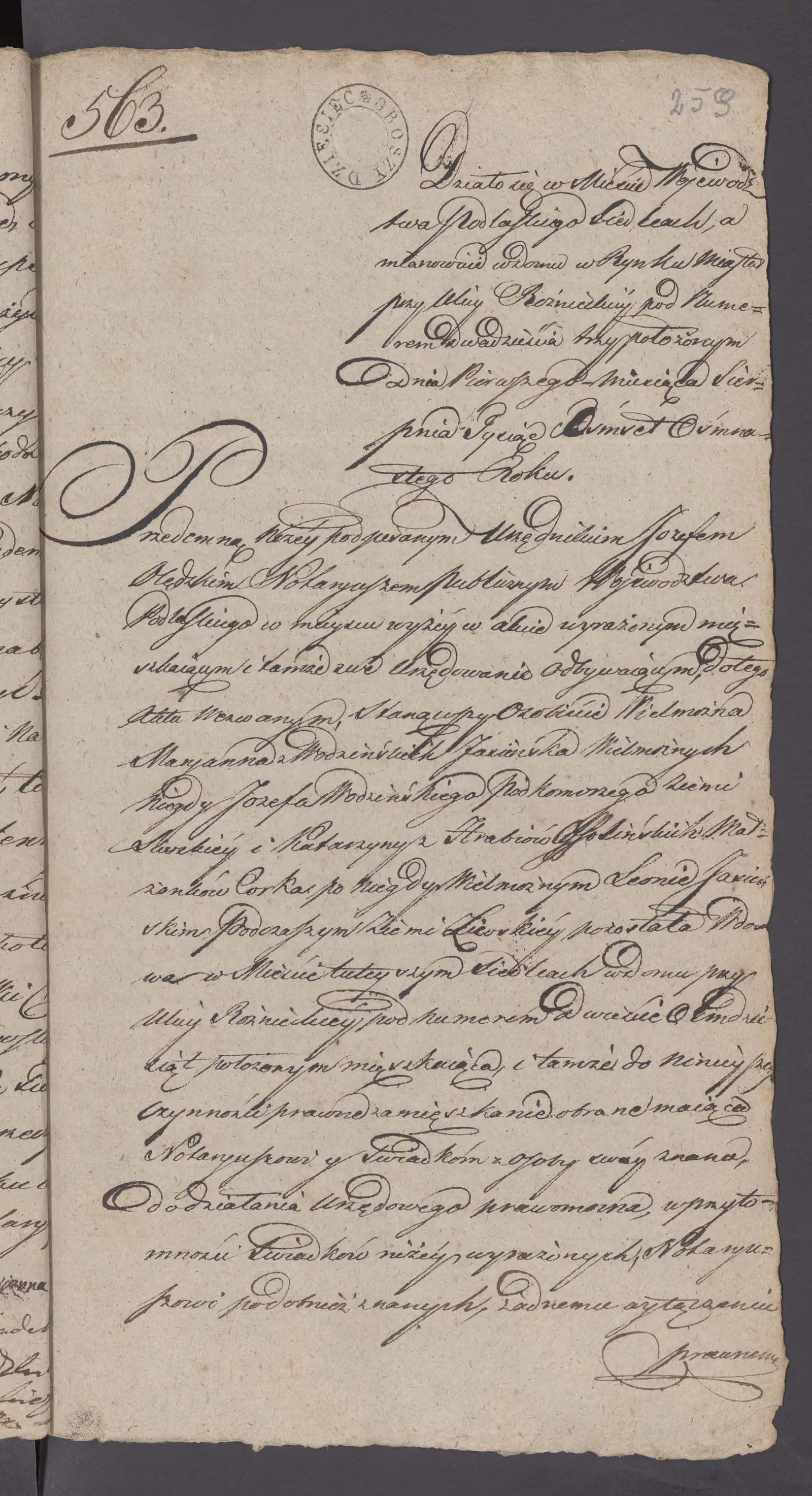Olędzki 563/1818, s. 1