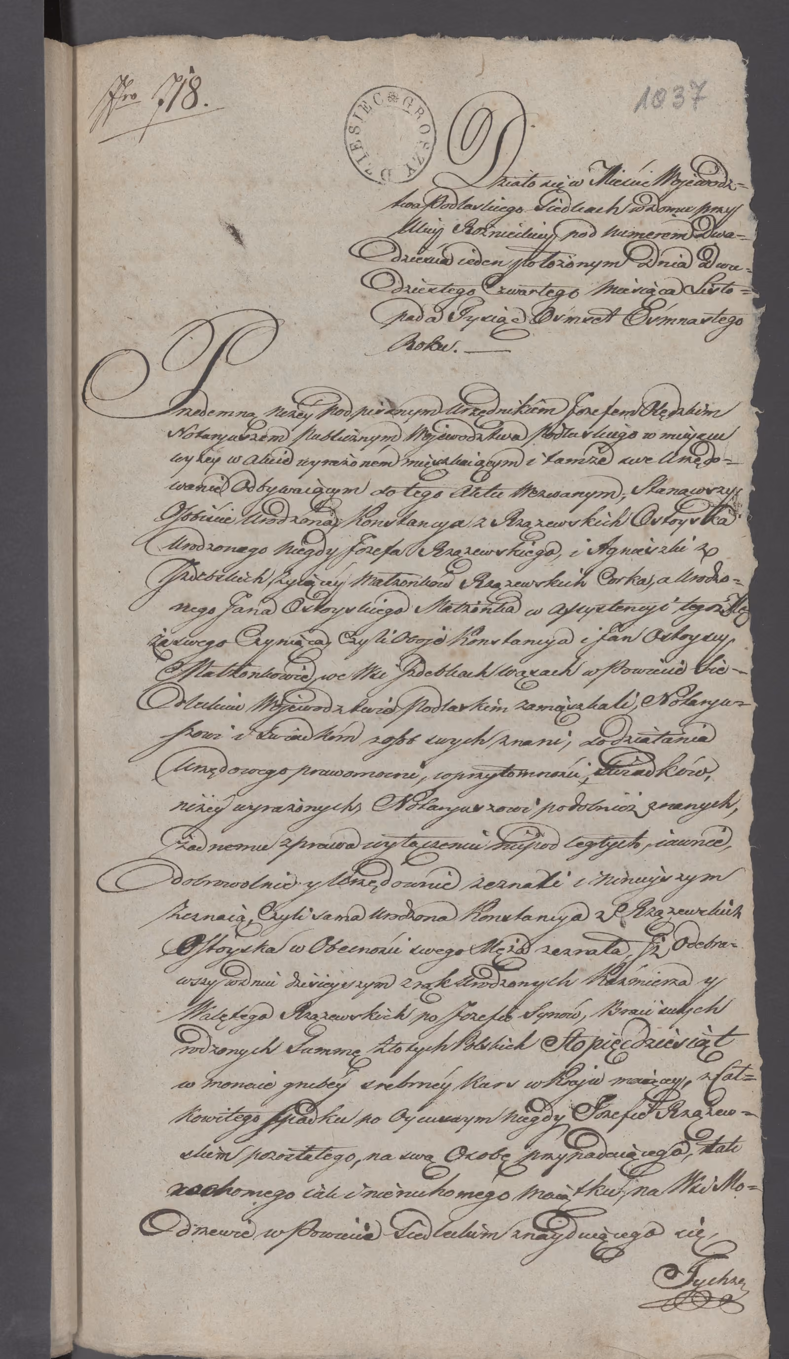 Olędzki 718/1818, s. 1
