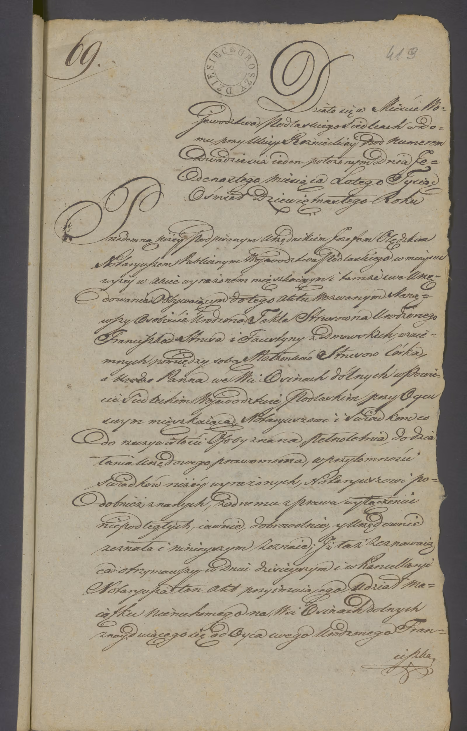 Olędzki 69/1819, s. 1