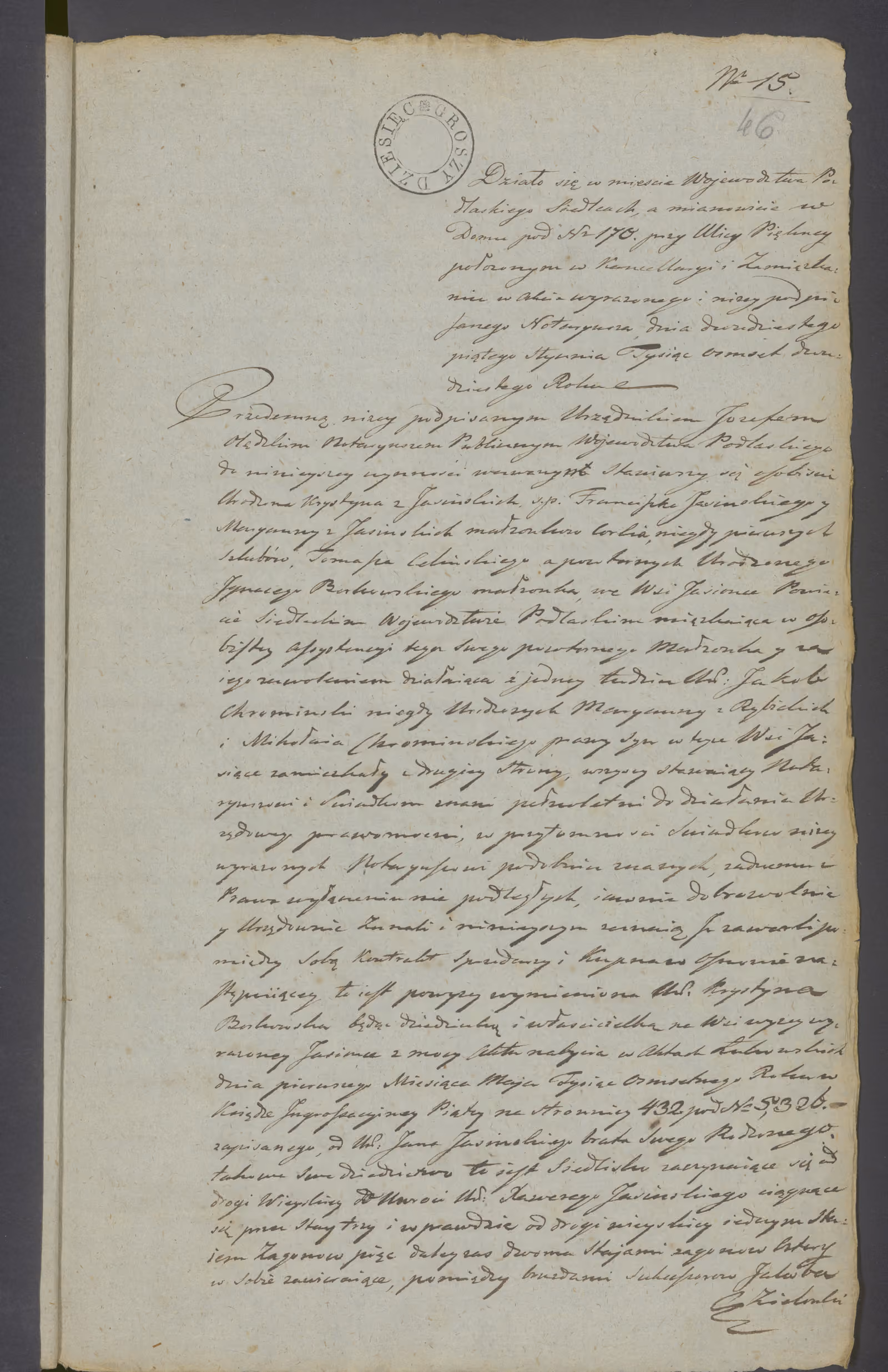 Olędzki 15/1820, s. 1