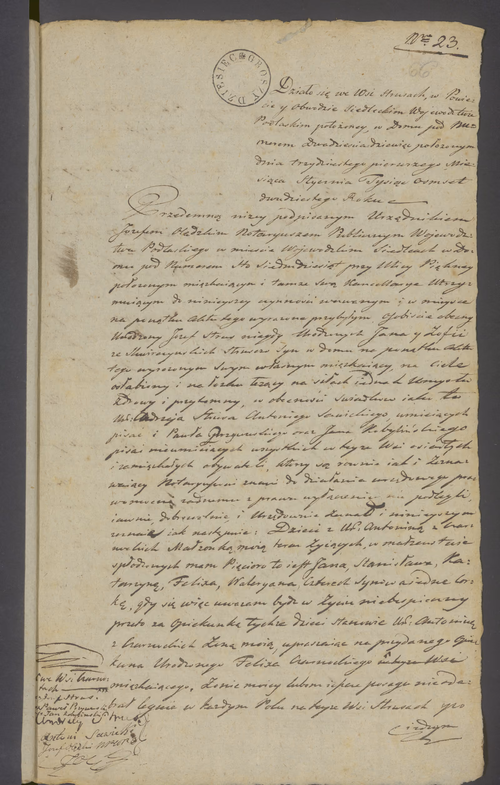 Olędzki 23/1820, s. 1