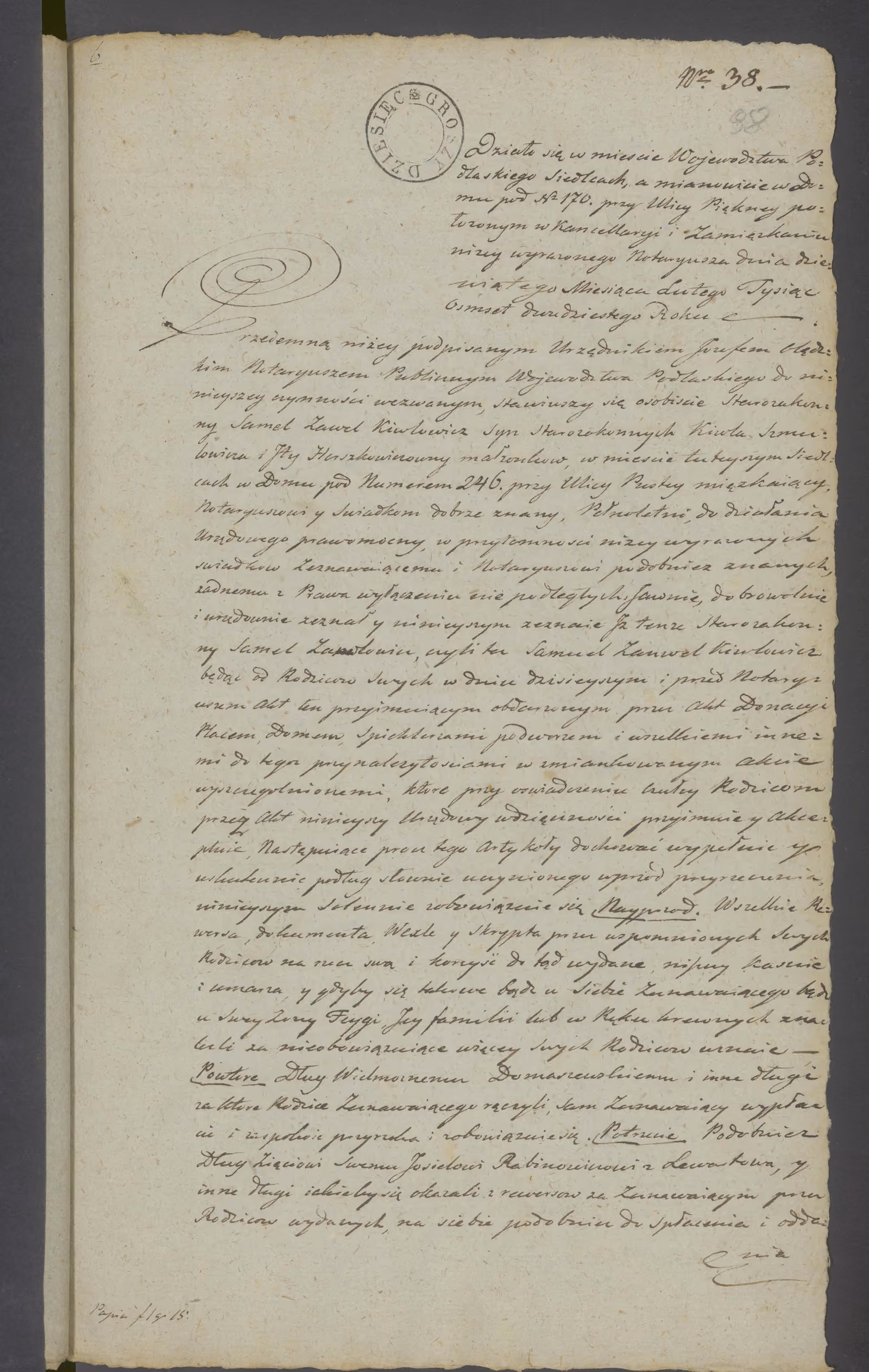 Olędzki 38/1820, s. 1