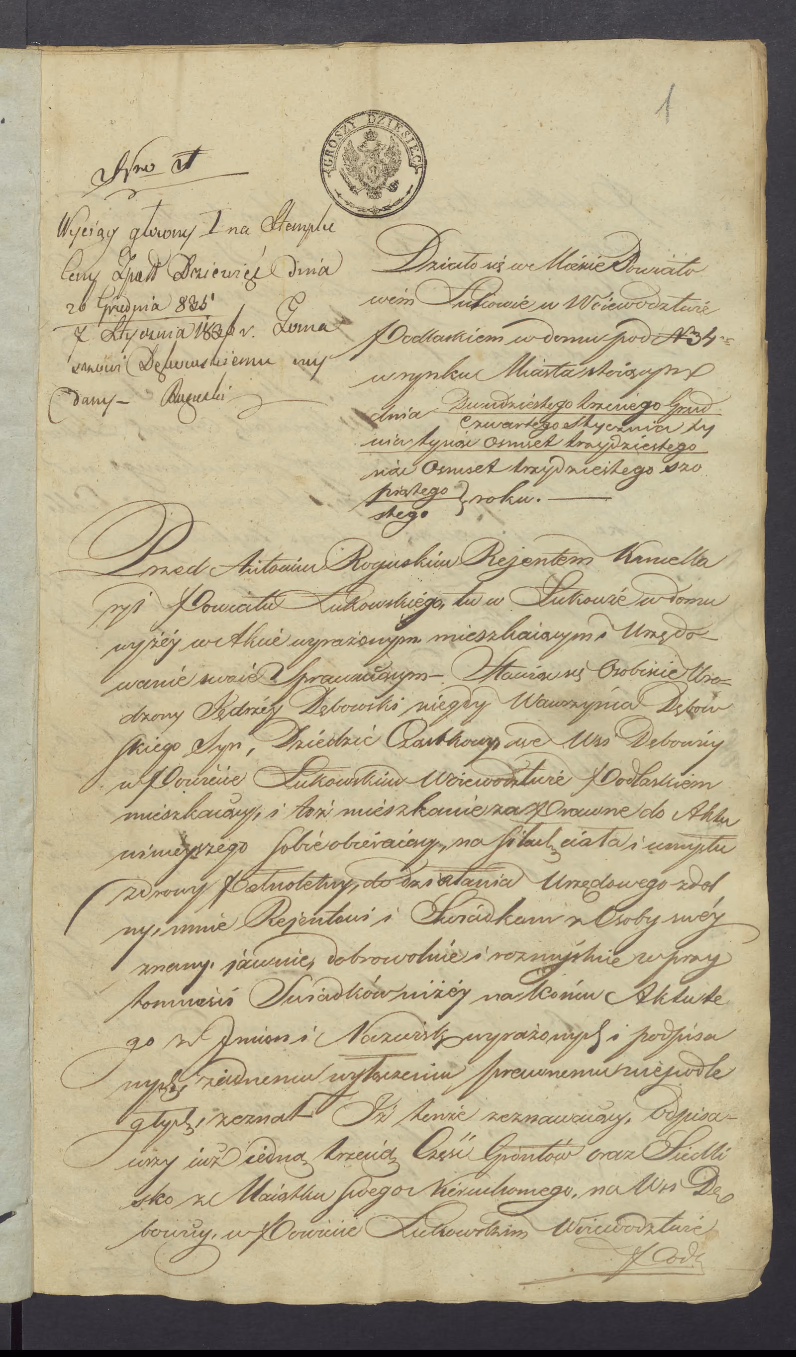 Roguski 1/1836, s. 1