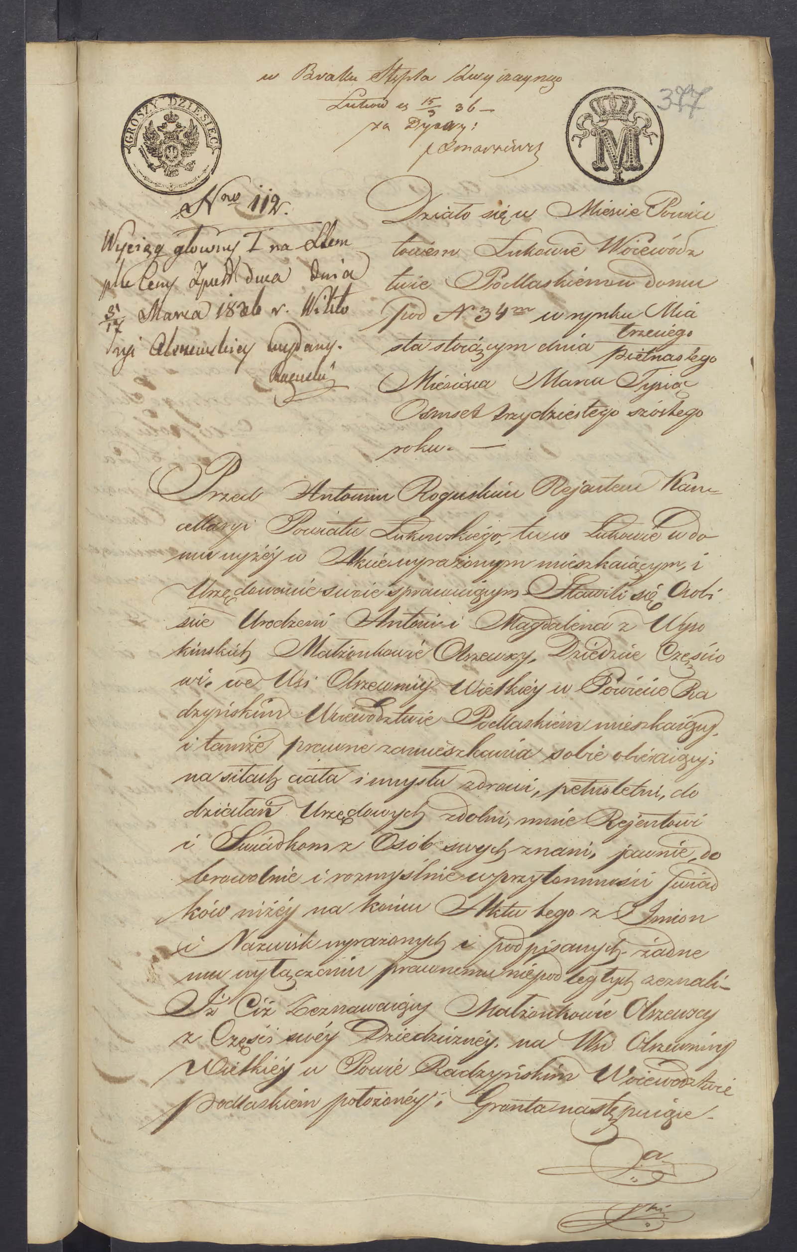 Roguski 112/1836, s. 1