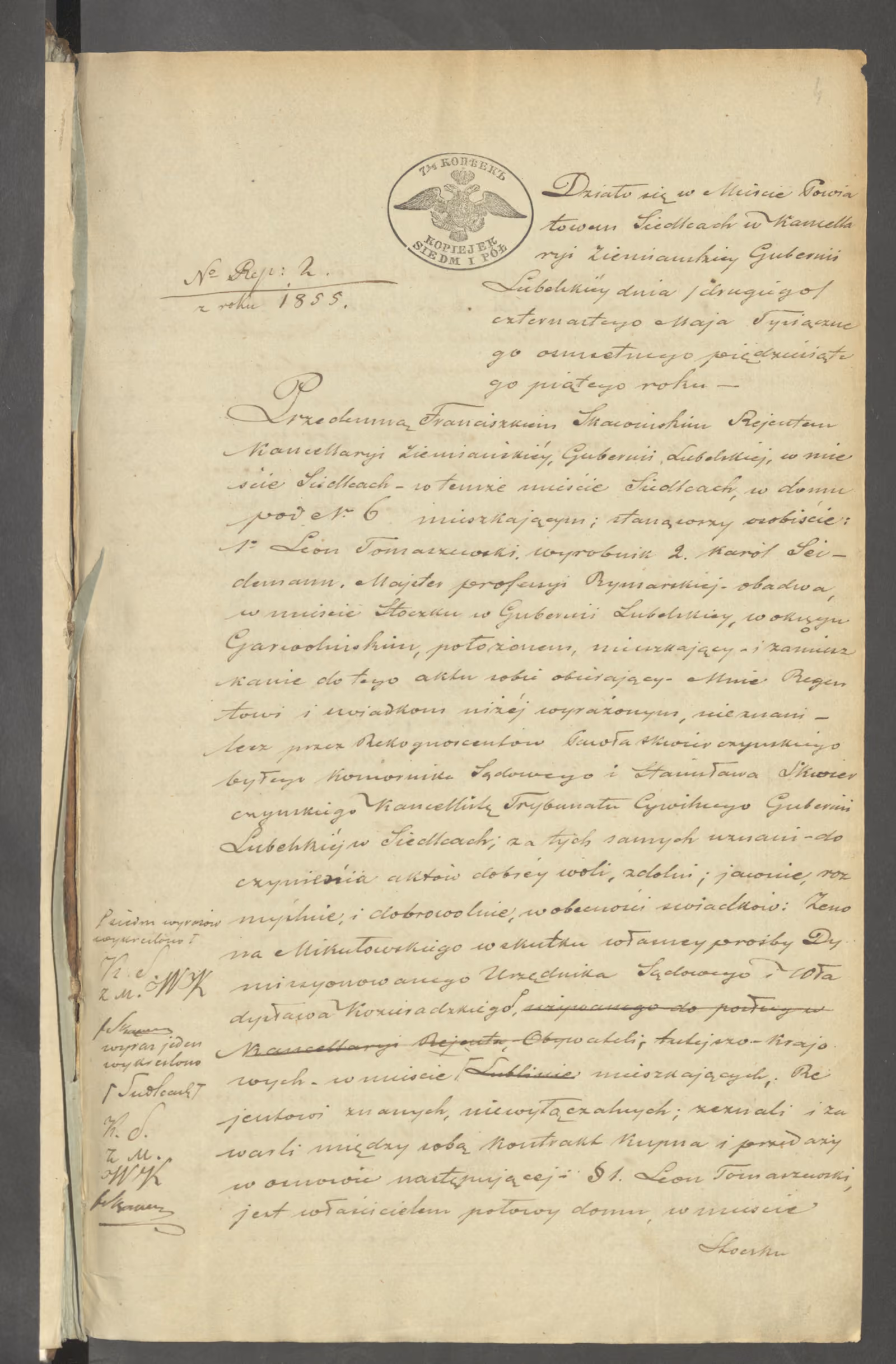 Skawiński 2/1855, s. 1