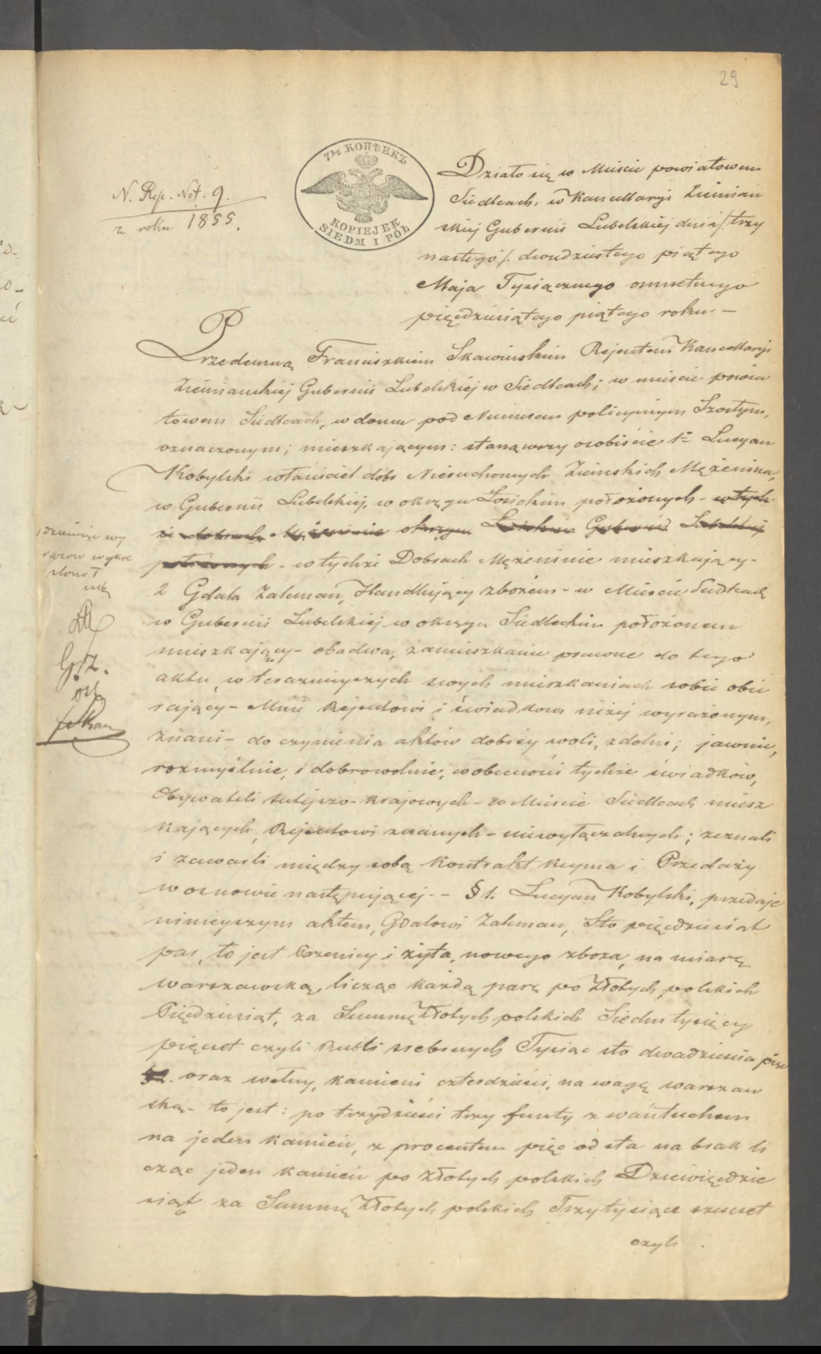 Skawiński 9/1855, s. 1