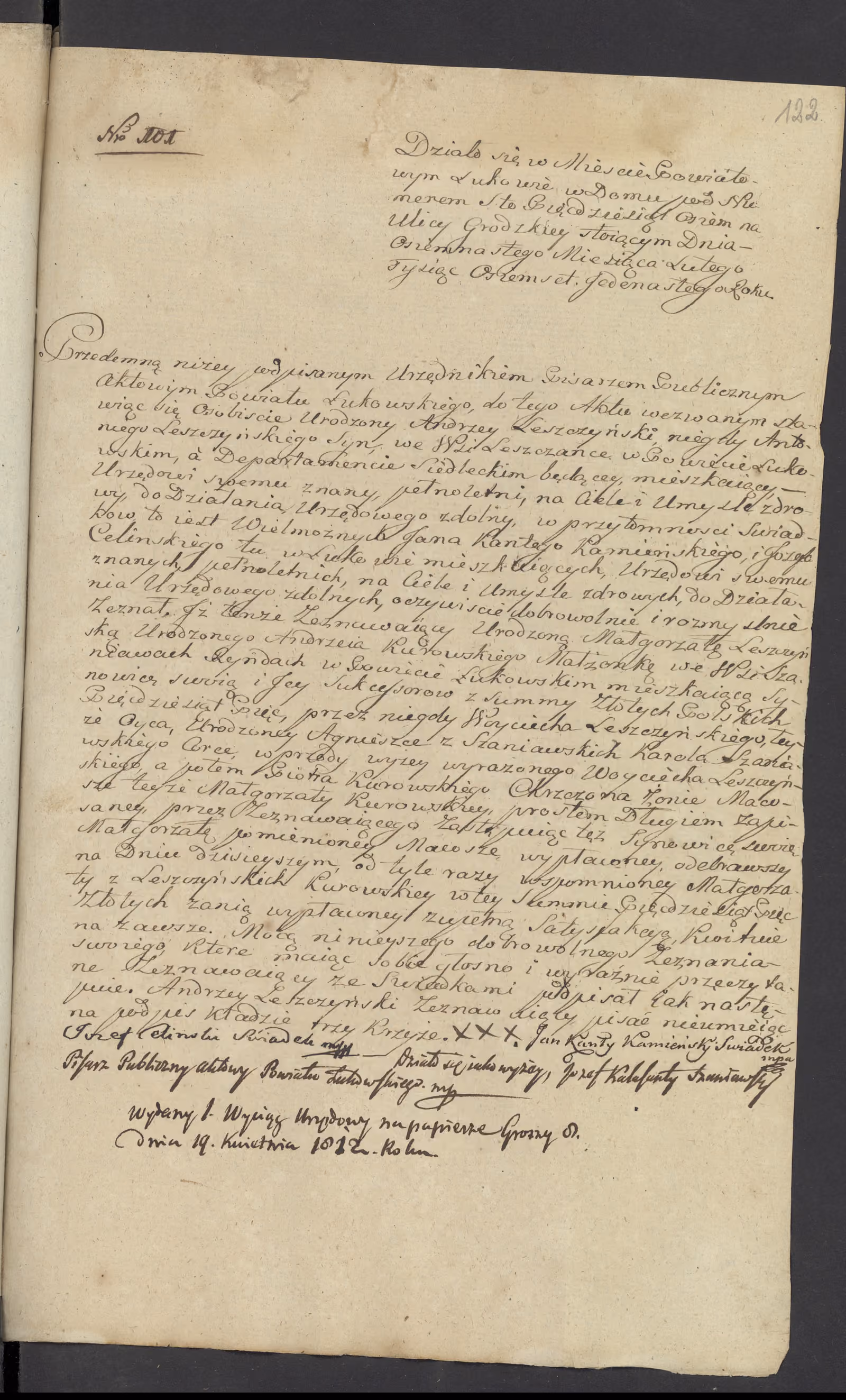 Szaniawski 101/1811, s. 1