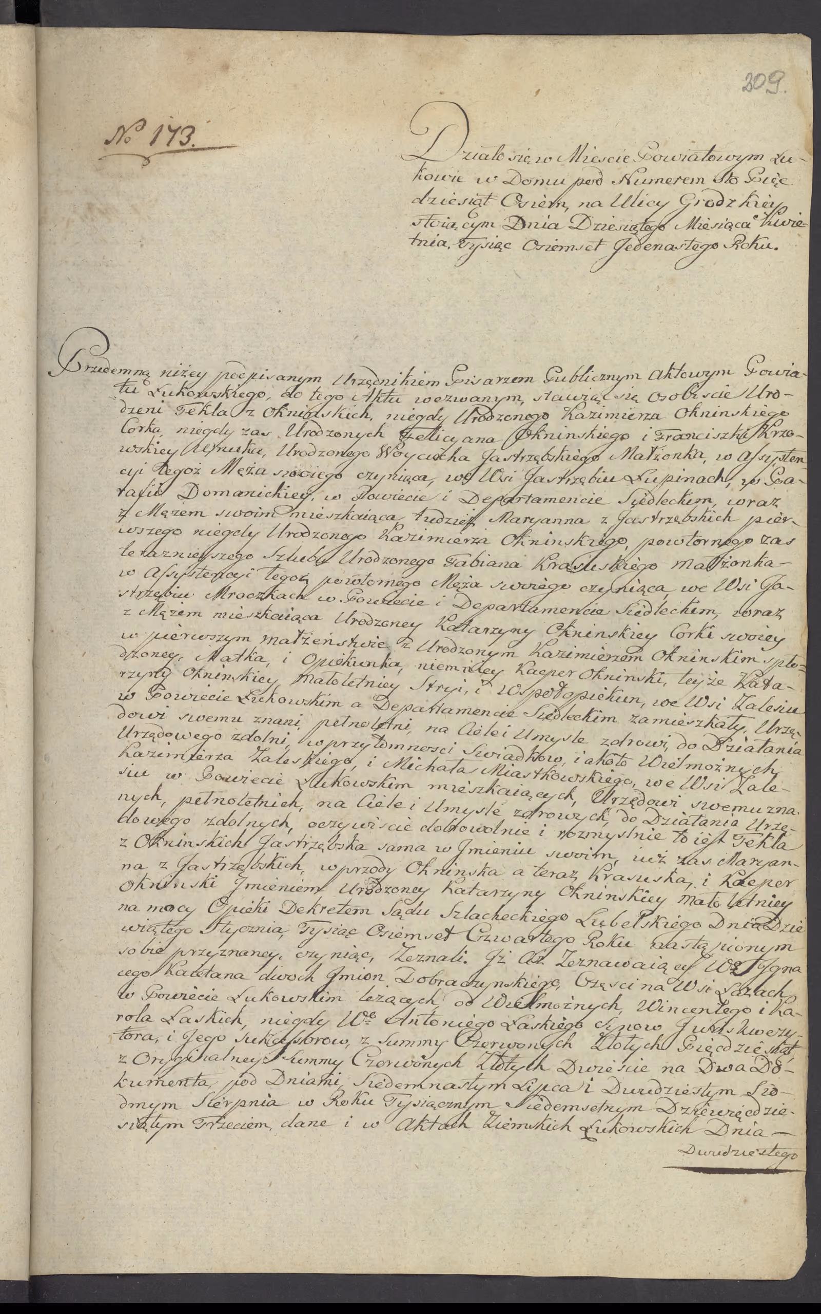 Szaniawski 173/1811, s. 1