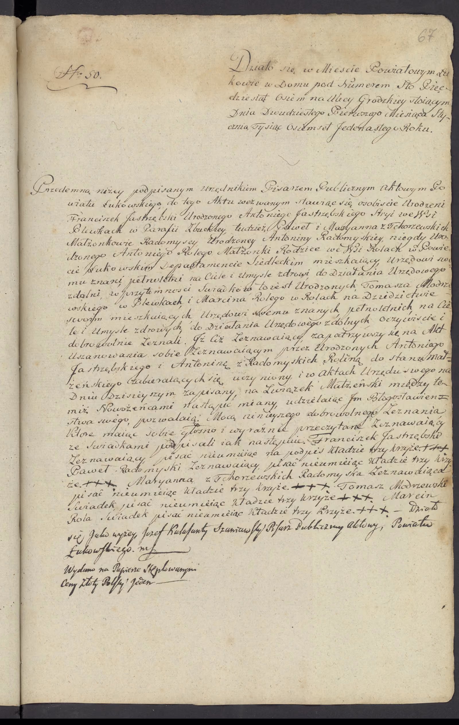 Szaniawski 50/1811, s. 1