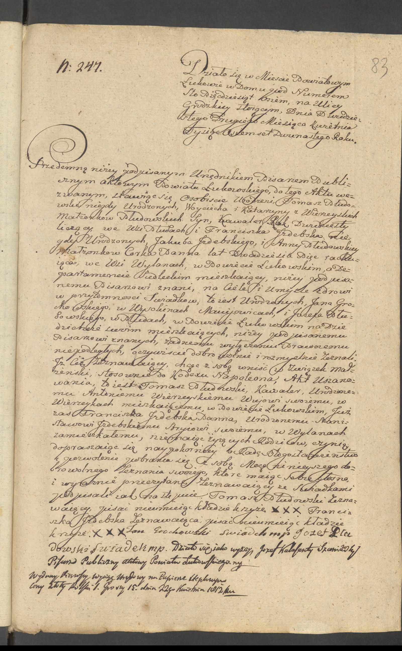 Szaniawski 247/1812, s. 1
