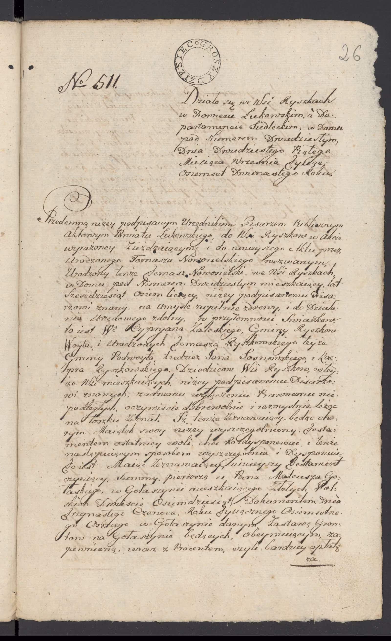 Szaniawski 511/1812, s. 1