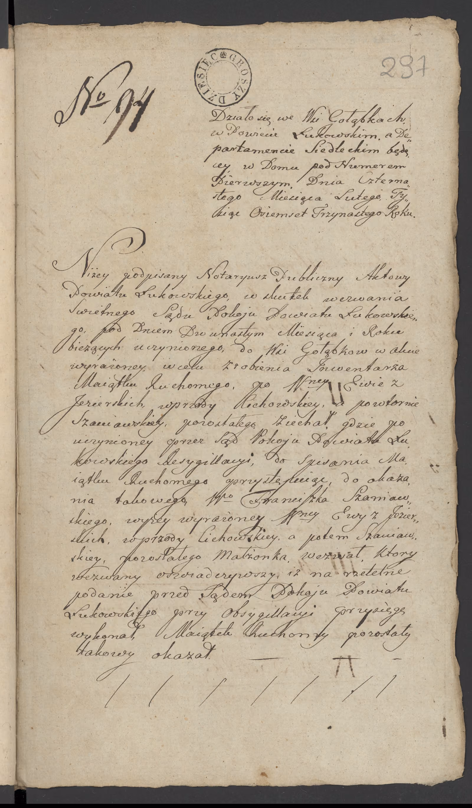 Szaniawski 94/1813, s. 1