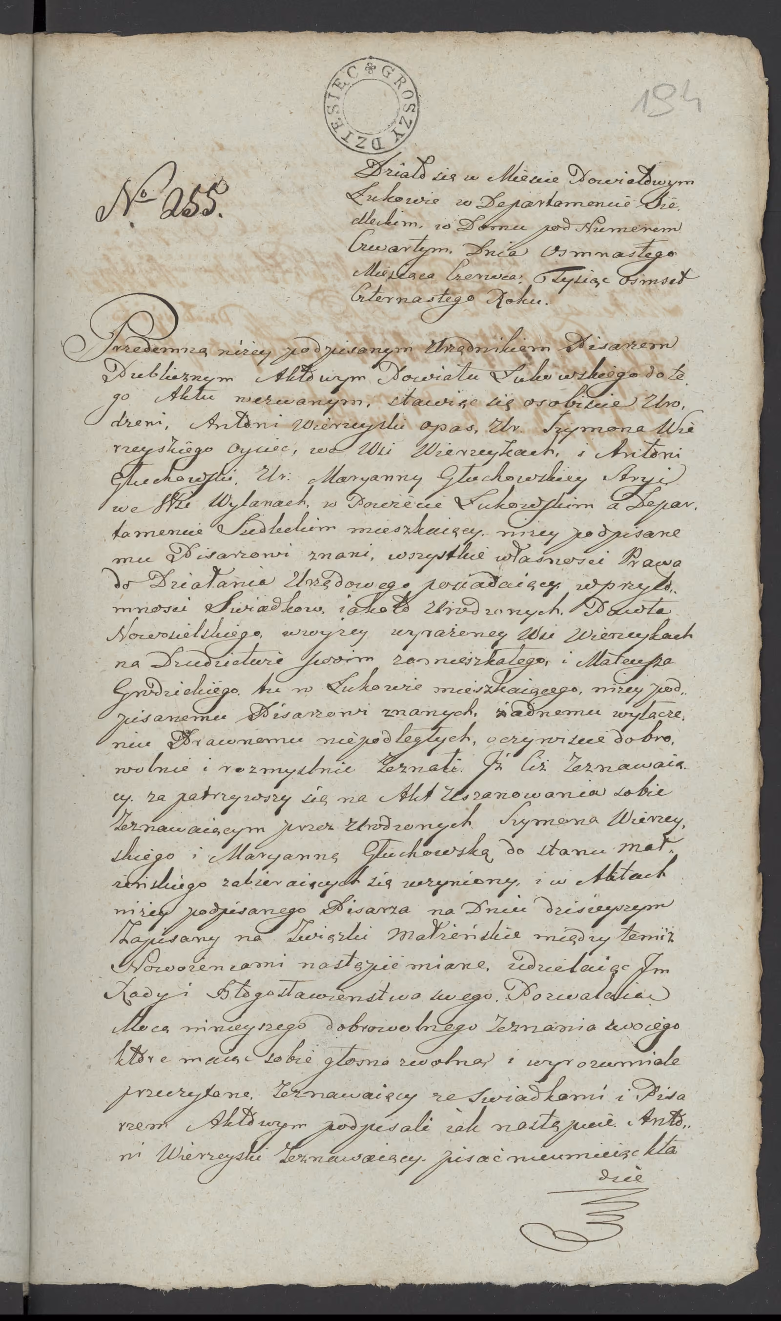 Szaniawski 255/1814, s. 1
