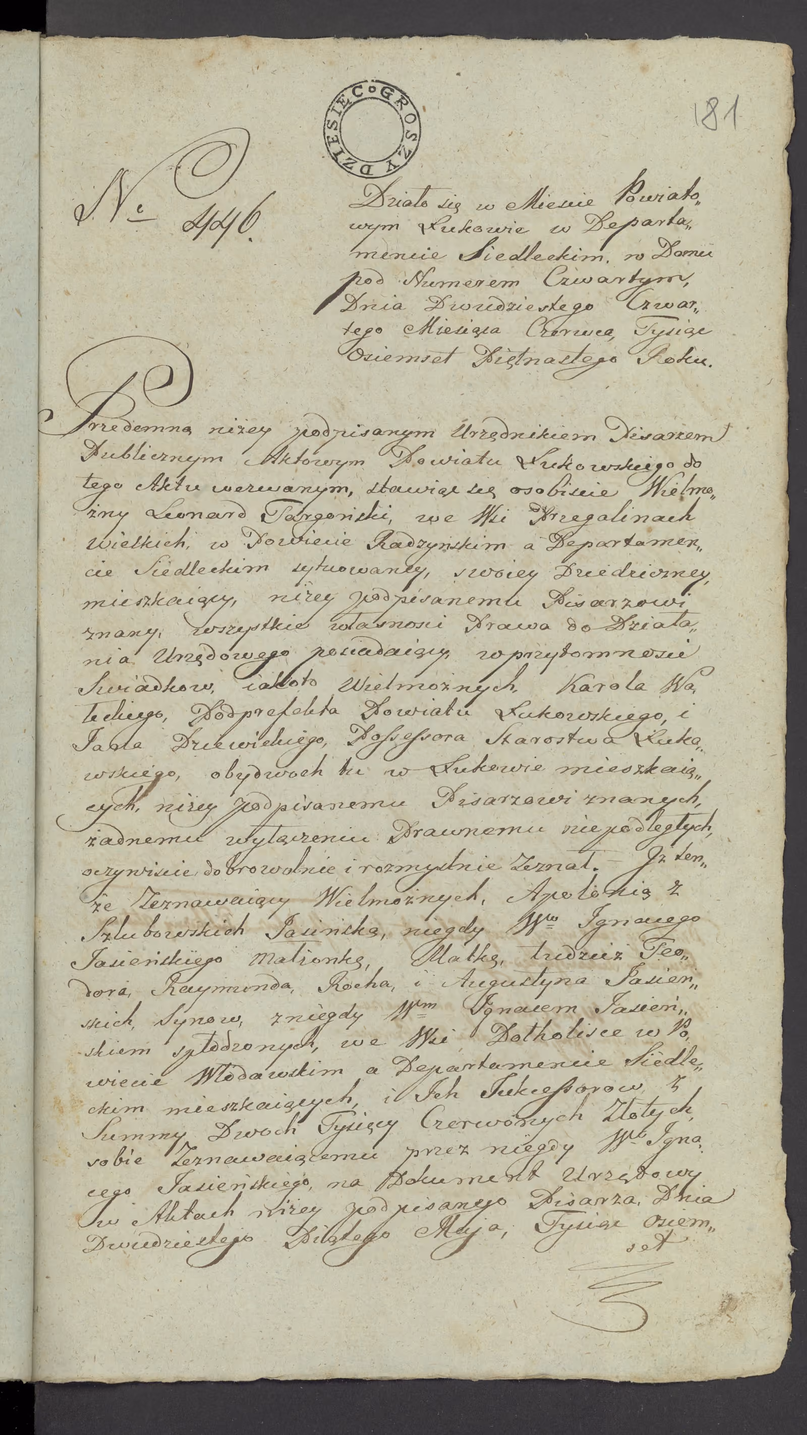 Szaniawski 446/1815, s. 1