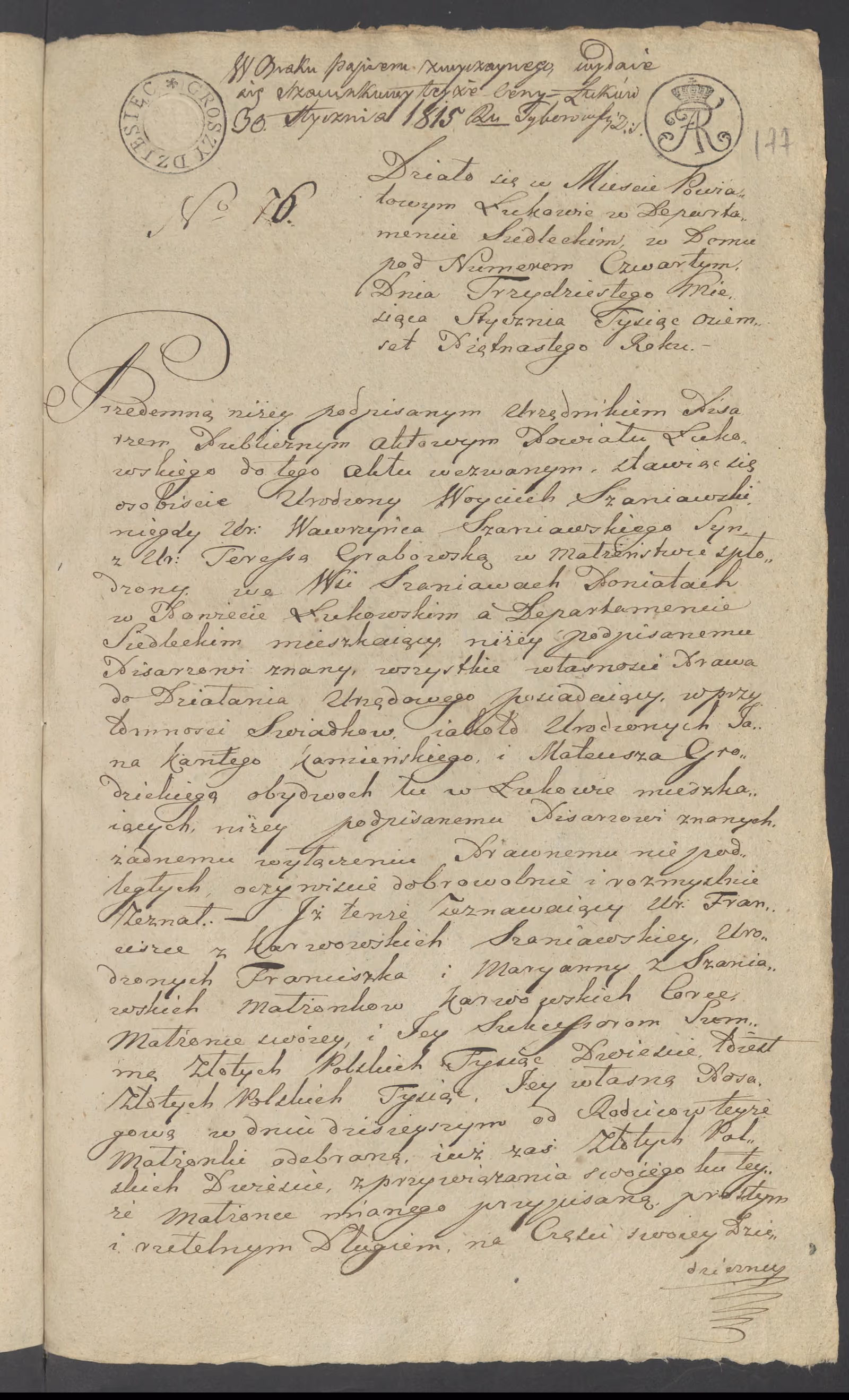 Szaniawski 76/1815, s. 1