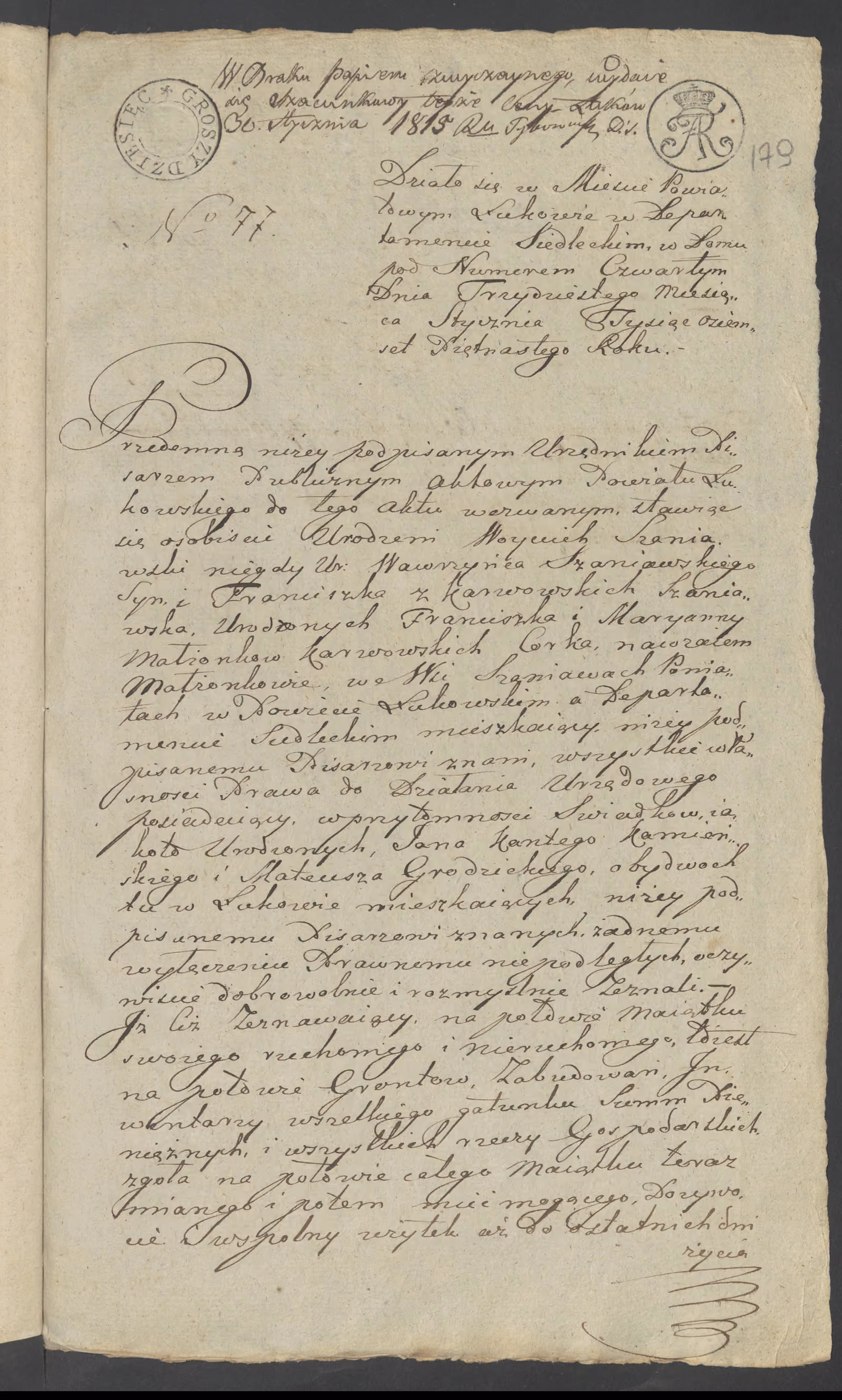 Szaniawski 77/1815, s. 1