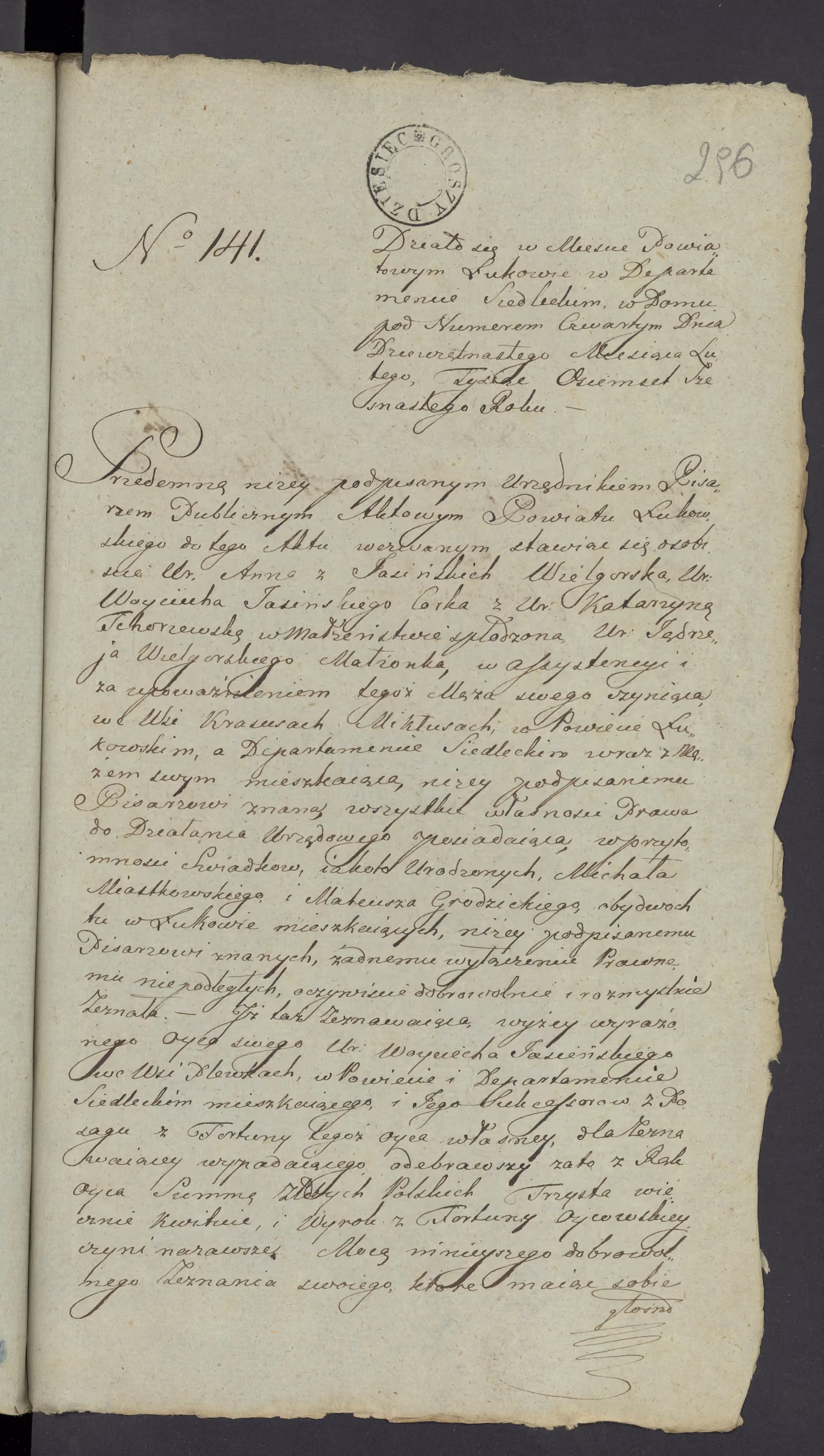Szaniawski 141/1816, s. 1