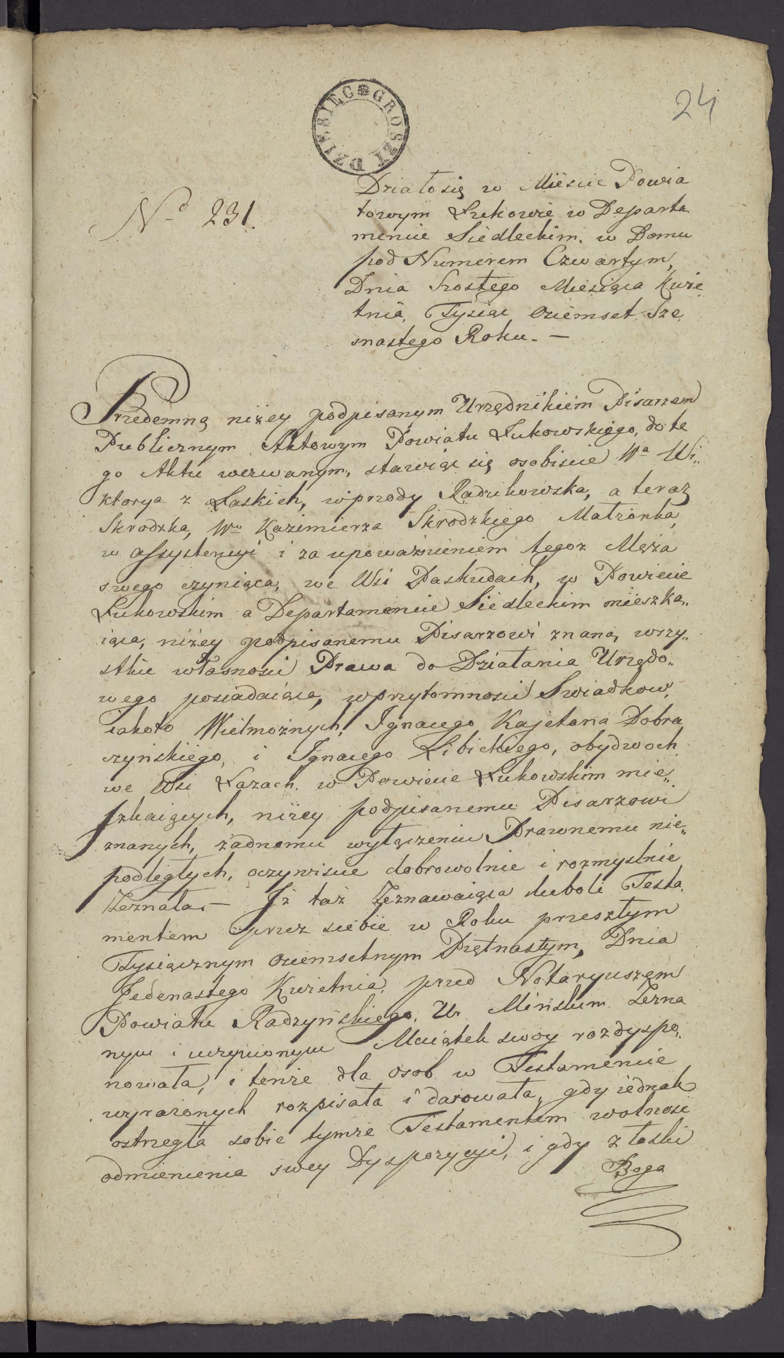Szaniawski 231/1816, s. 1