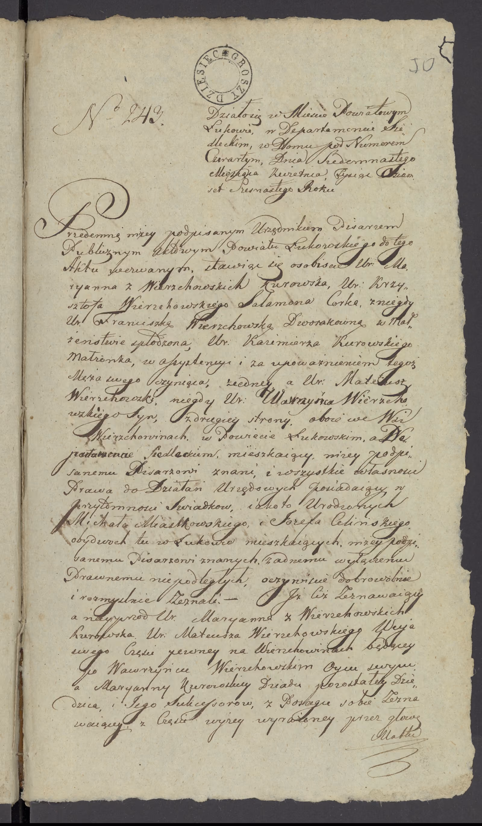 Szaniawski 243/1816, s. 1