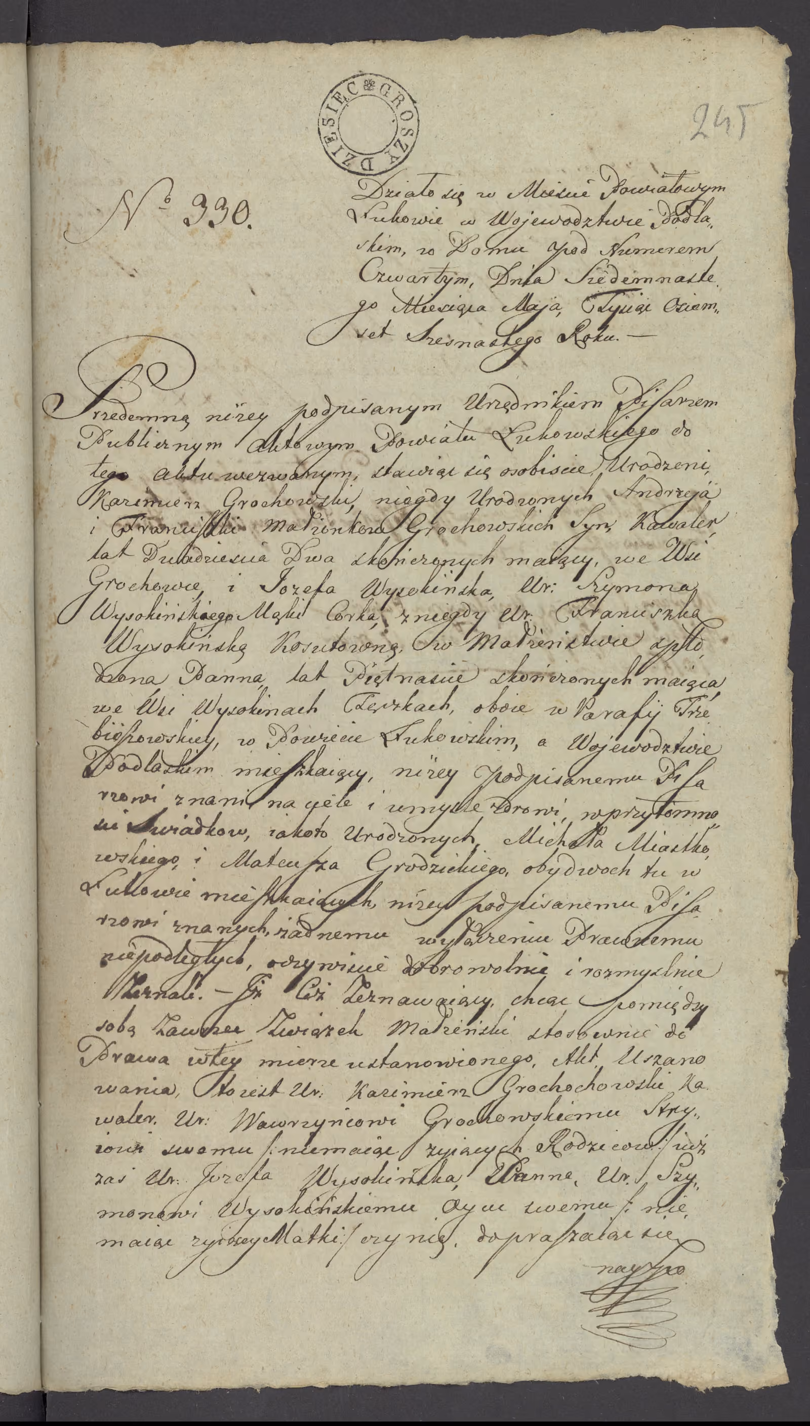 Szaniawski 330/1816, s. 1
