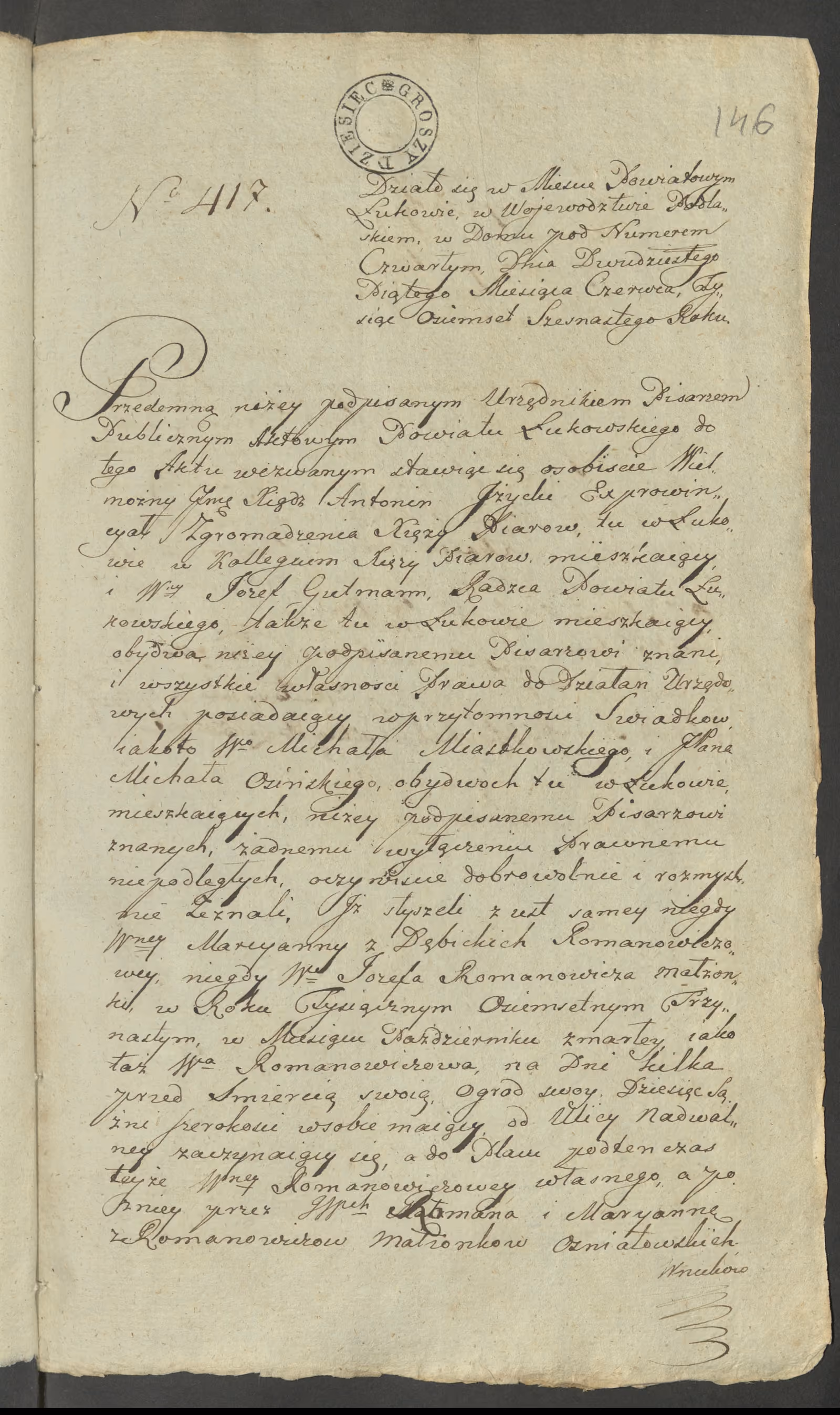Szaniawski 417/1816, s. 1