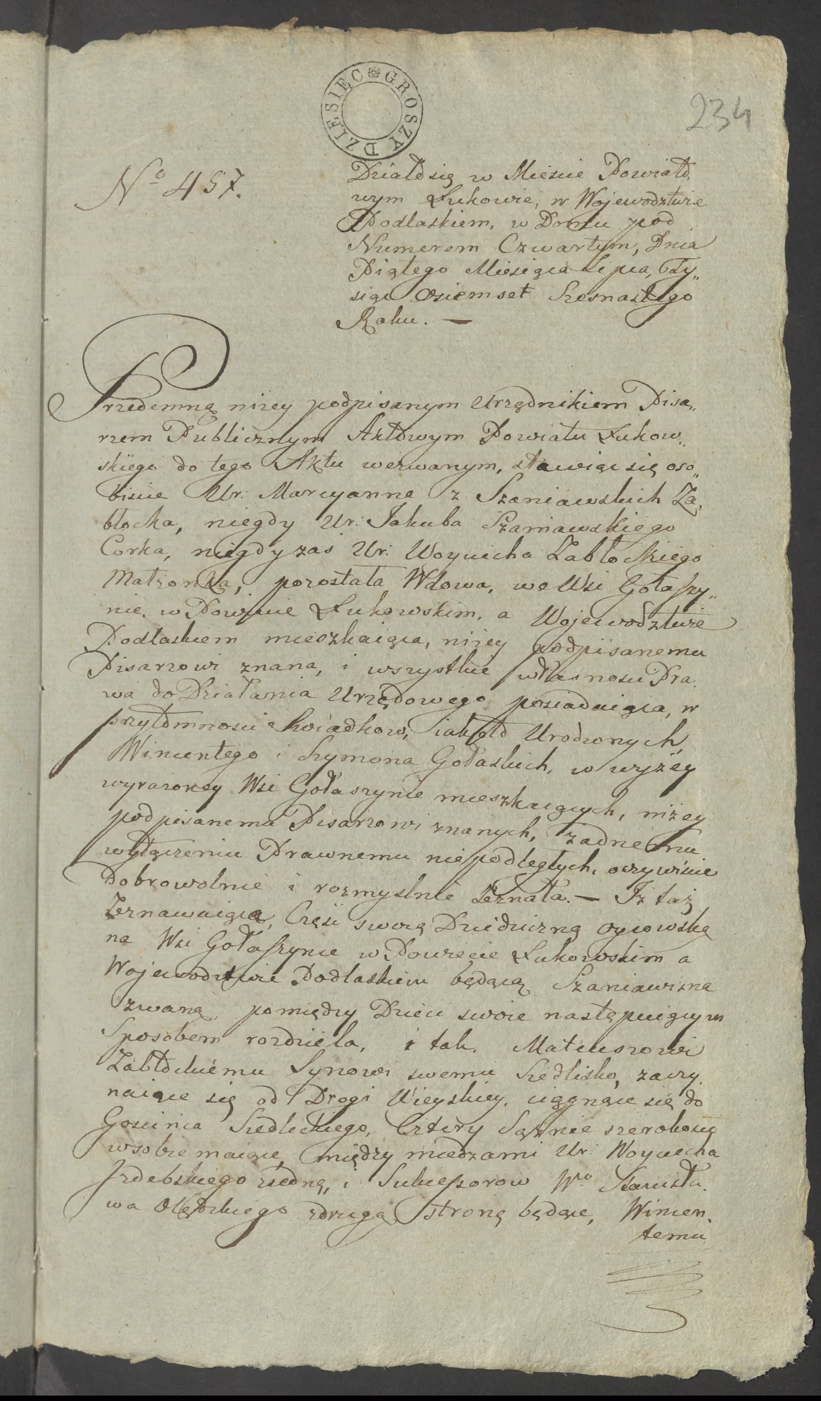 Szaniawski 457/1816, s. 1