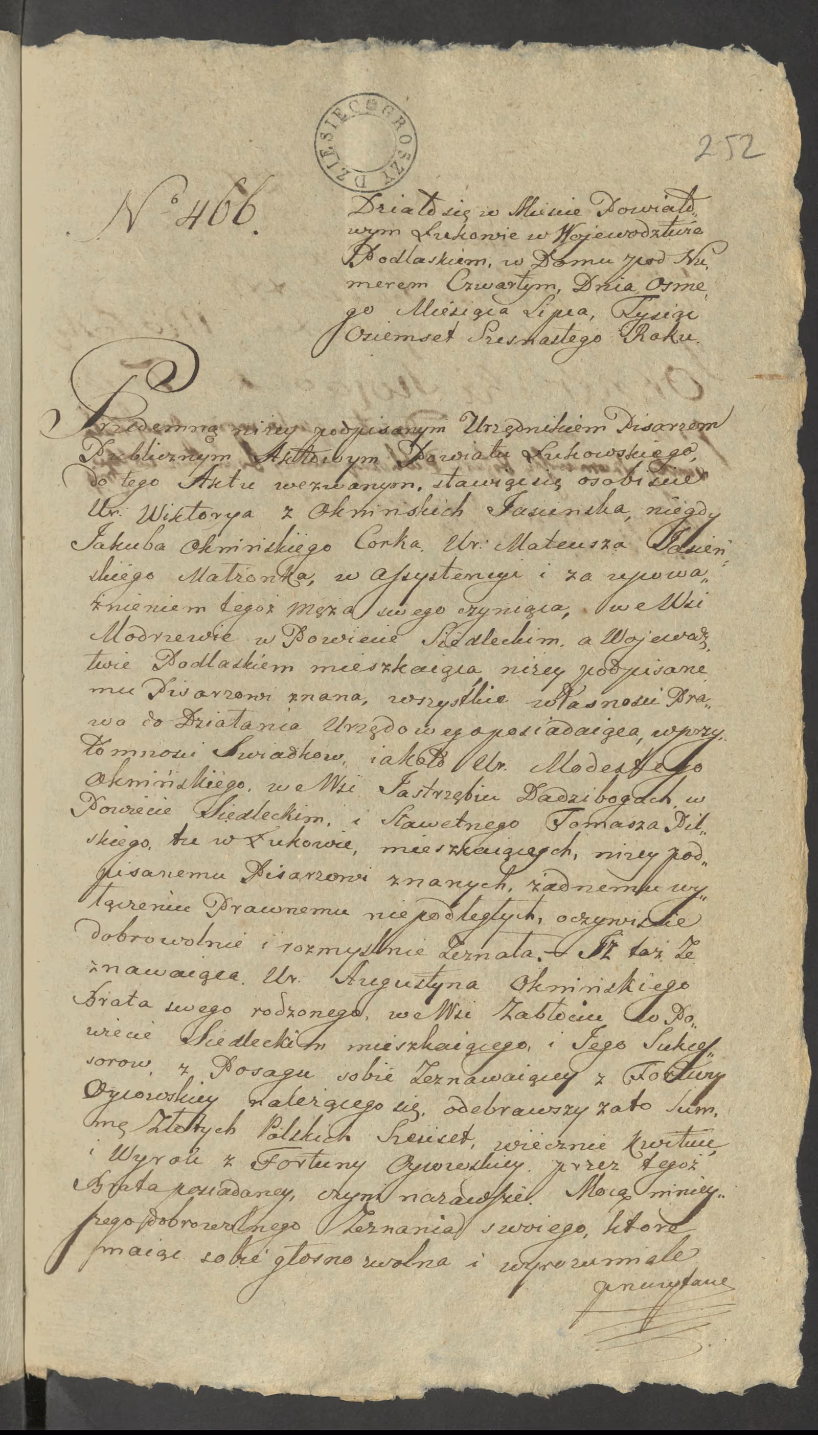 Szaniawski 466/1816, s. 1