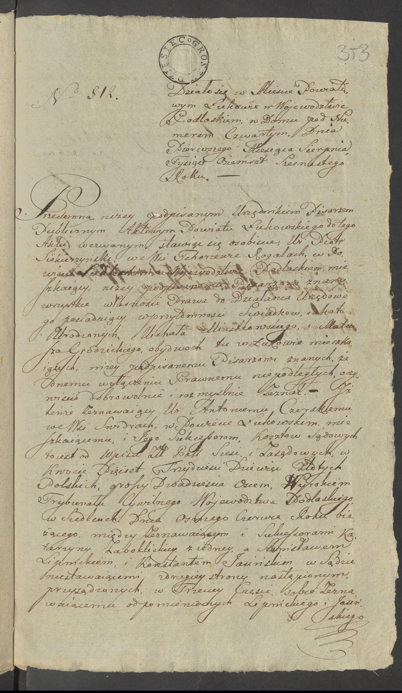 Szaniawski 512/1816, s. 1