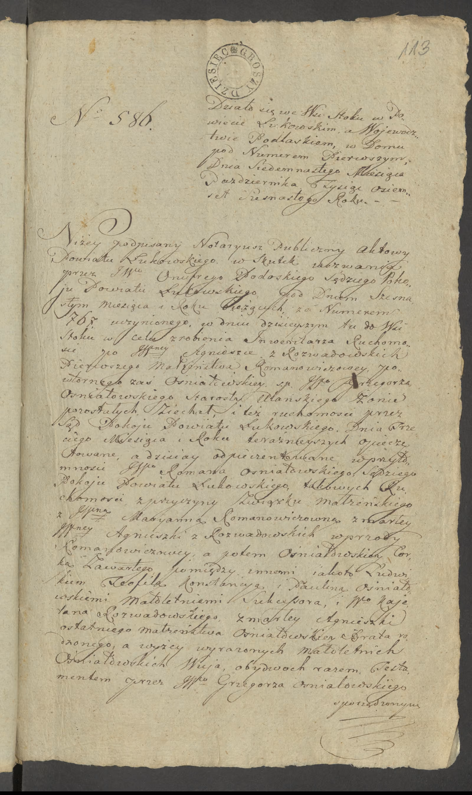 Szaniawski 586/1816, s. 1
