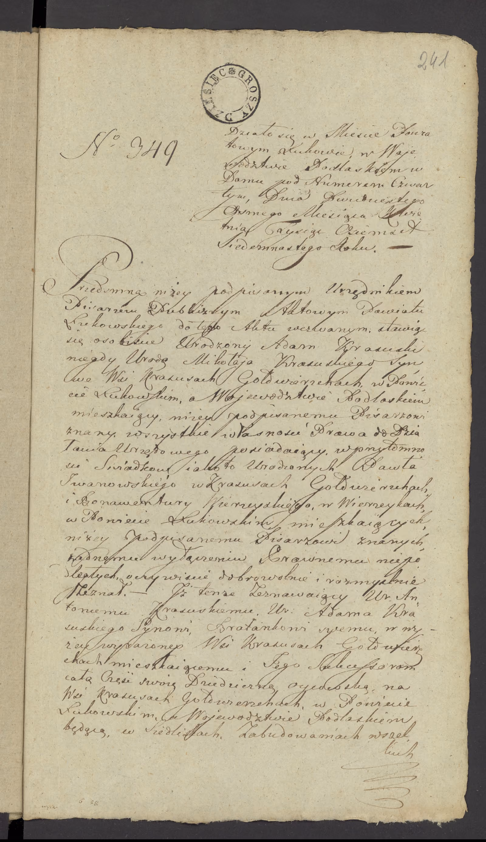 Szaniawski 349/1817, s. 1