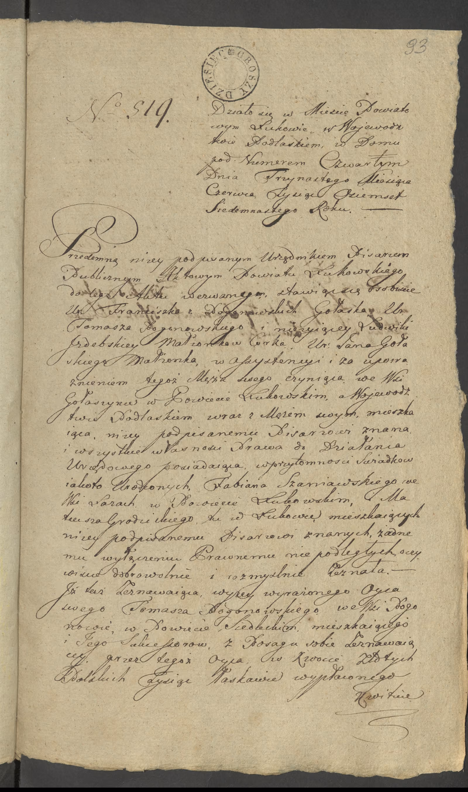 Szaniawski 519/1817, s. 1