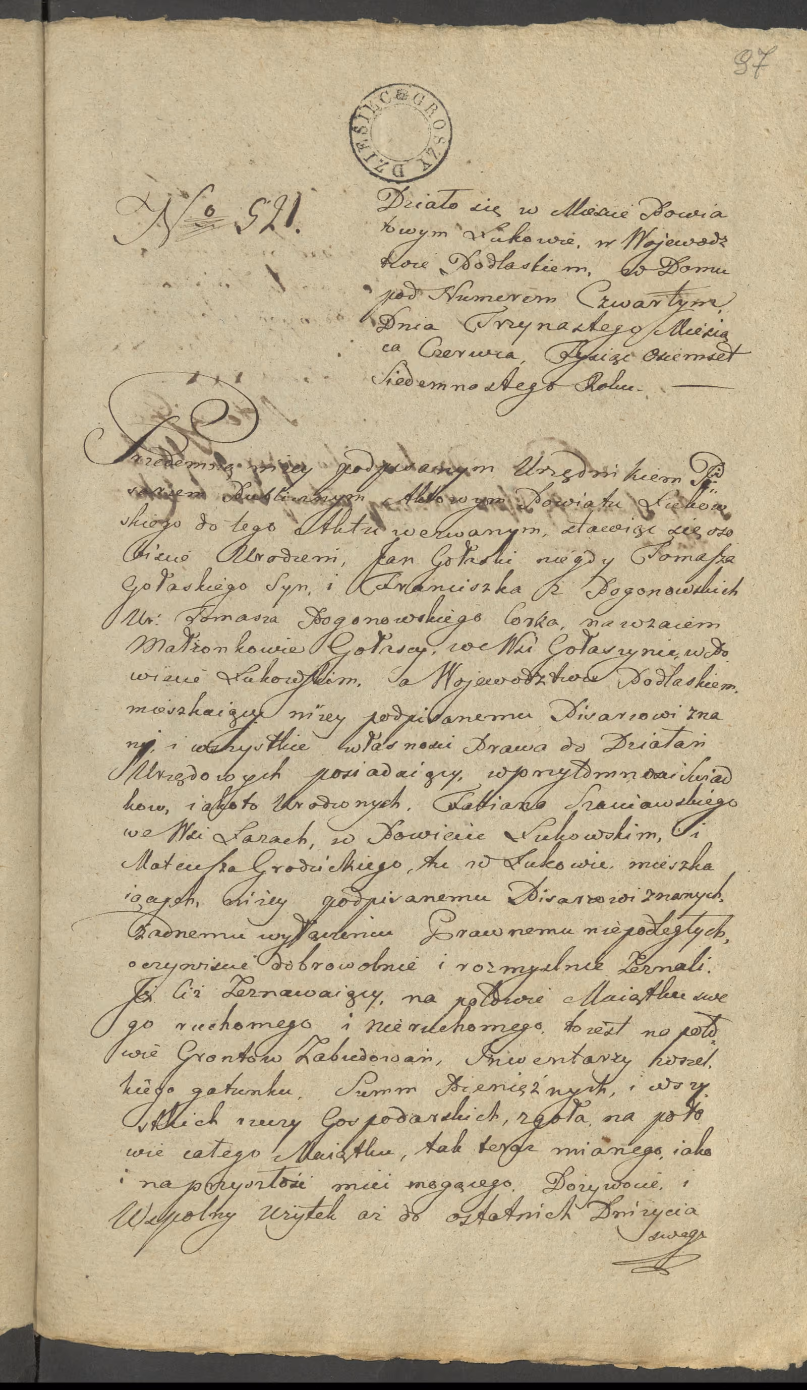 Szaniawski 521/1817, s. 1